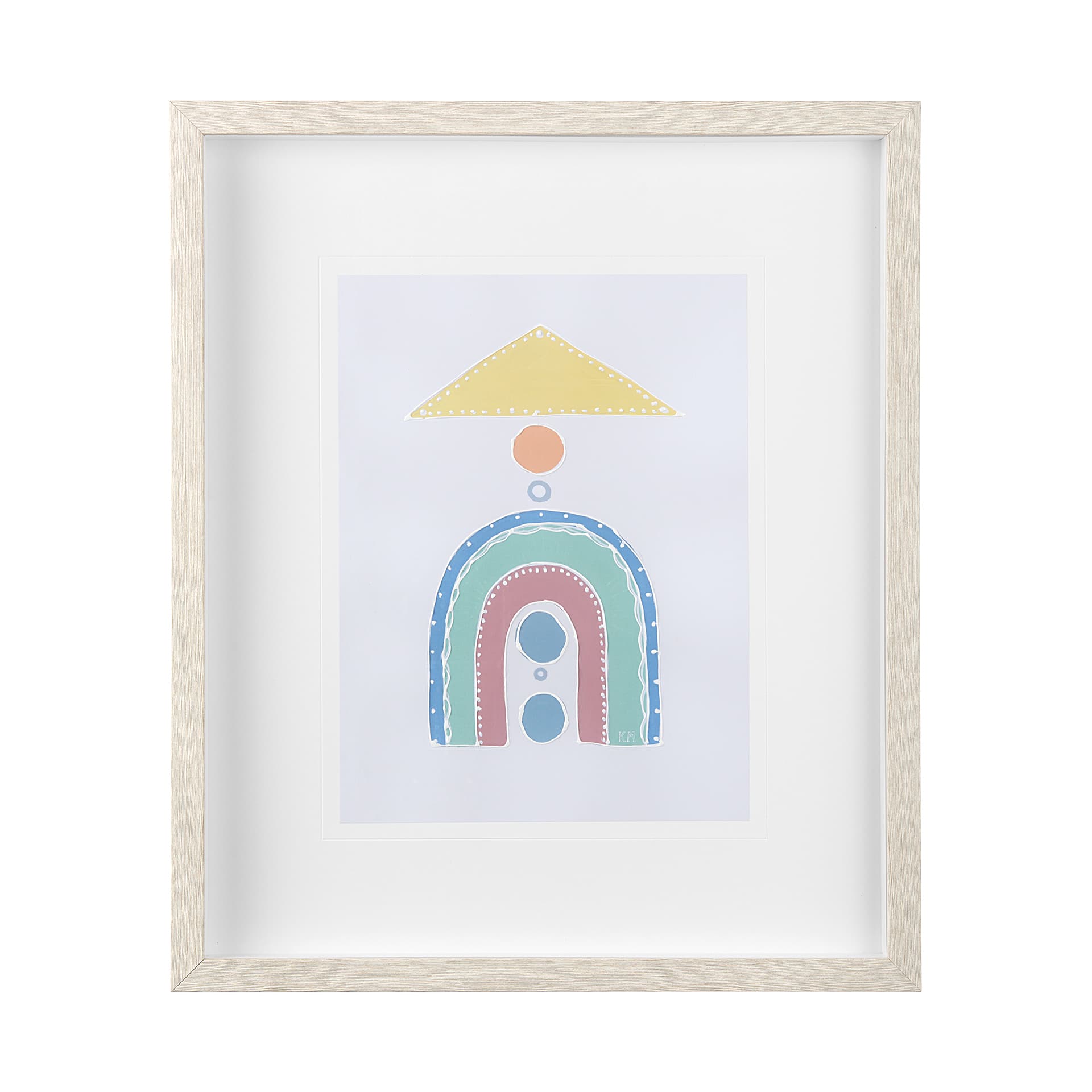 Pavilion II by Mercana Studio a Hand Embellished Textured Framed Art Print Matted under Glass — product photograph