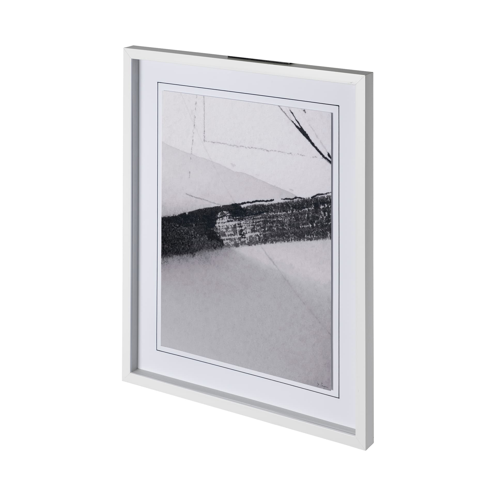 Directions V by Mercana Studio a Hand Embellished Textured Framed Art Print Matted under Glass — product photograph