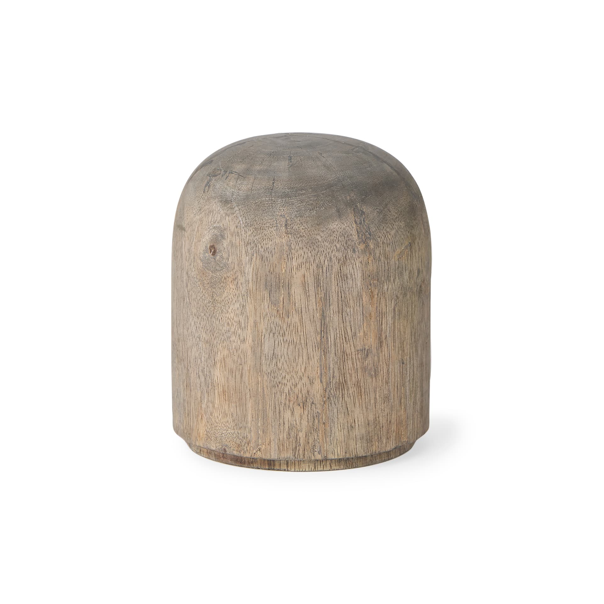 Knox Short Gray-Wash Wood Decorative Object — product photograph
