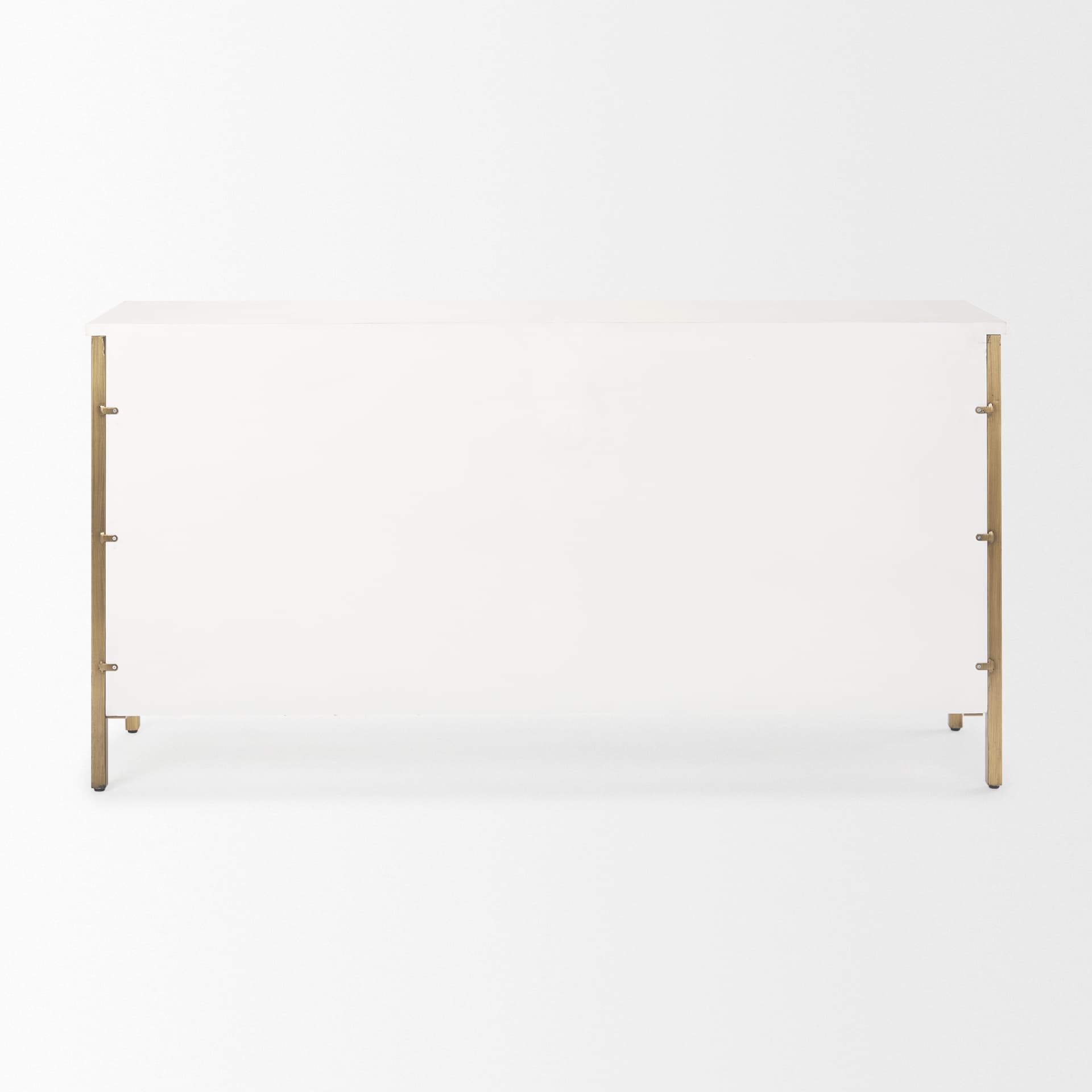 Savannah White Fir Veneer w/ Gold Metal Accents 6-Drawer Sideboard — product photograph