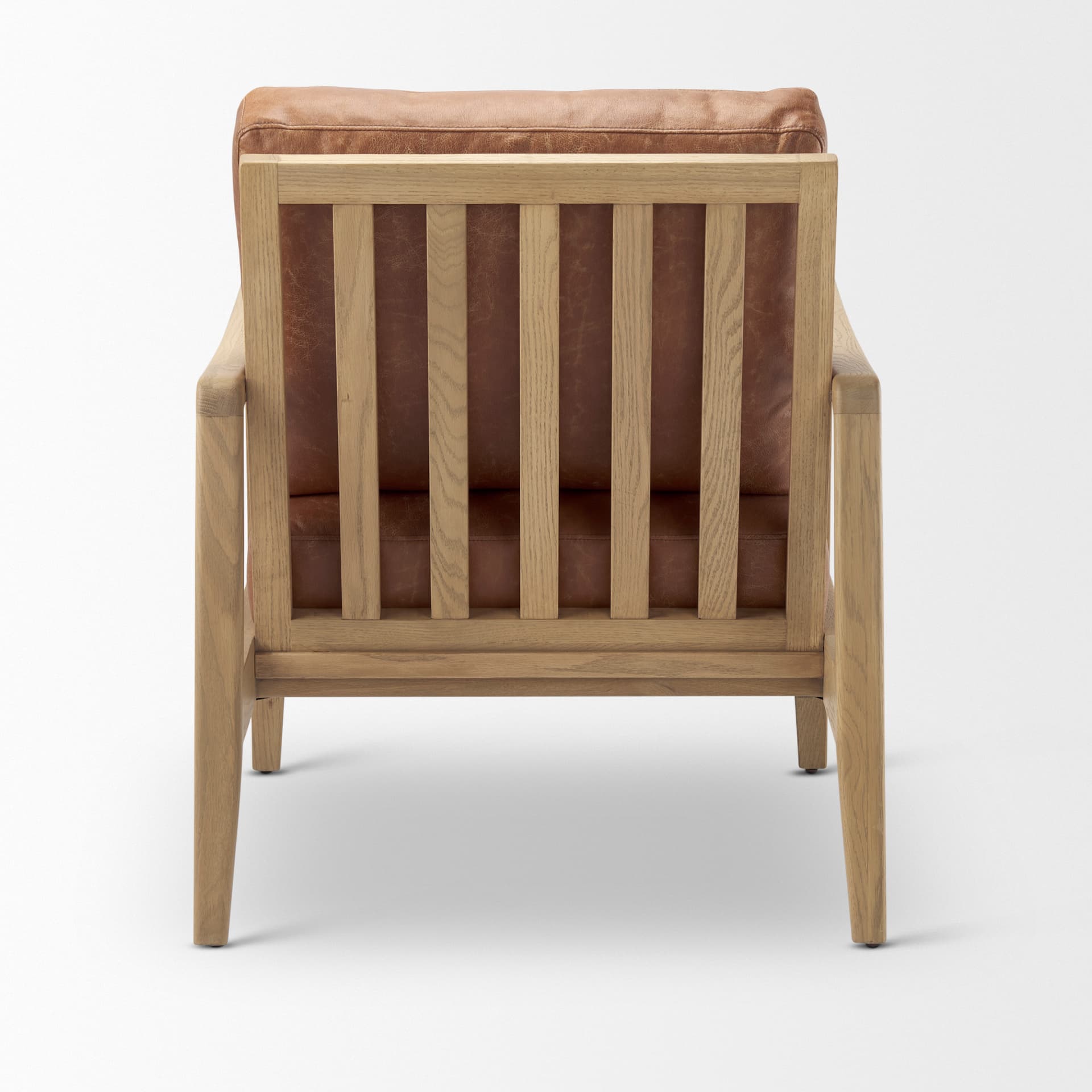 Raeleigh Tan Faux Leather Accent Chair — product photograph