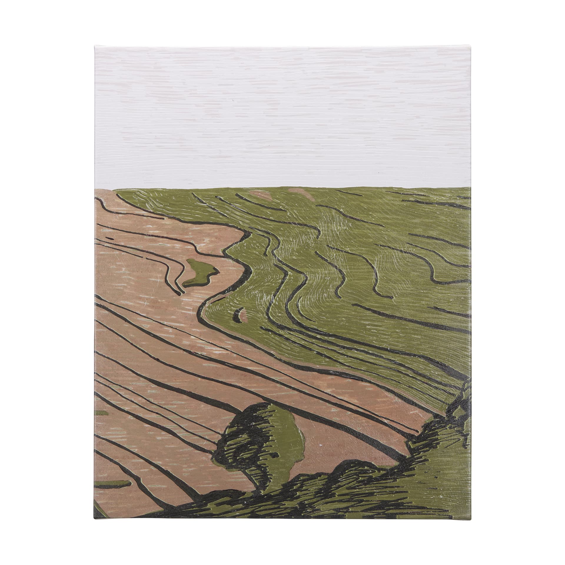 Farmland Spring II by Mercana Studio a Hand Embellished Textured Canvas — product photograph