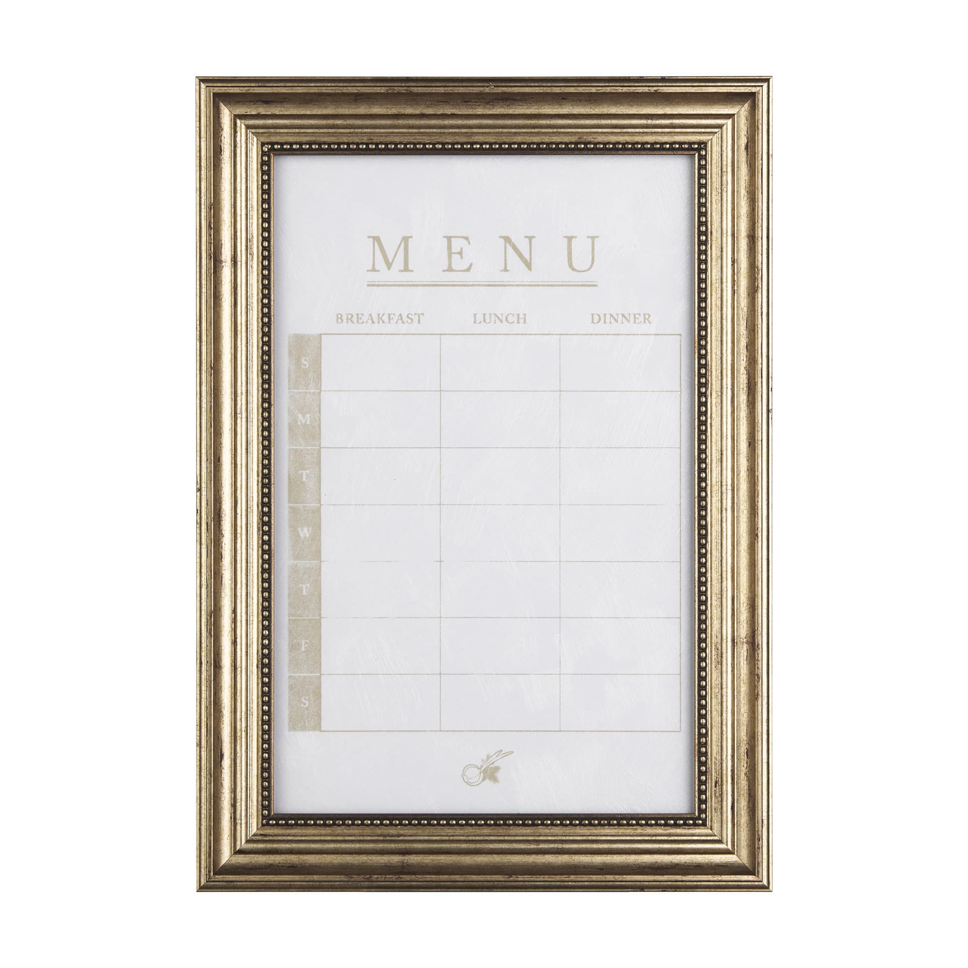 MENU I by Mercana Studio a Hand Embellished Textured Framed Art Print Matted under Glass — product photograph