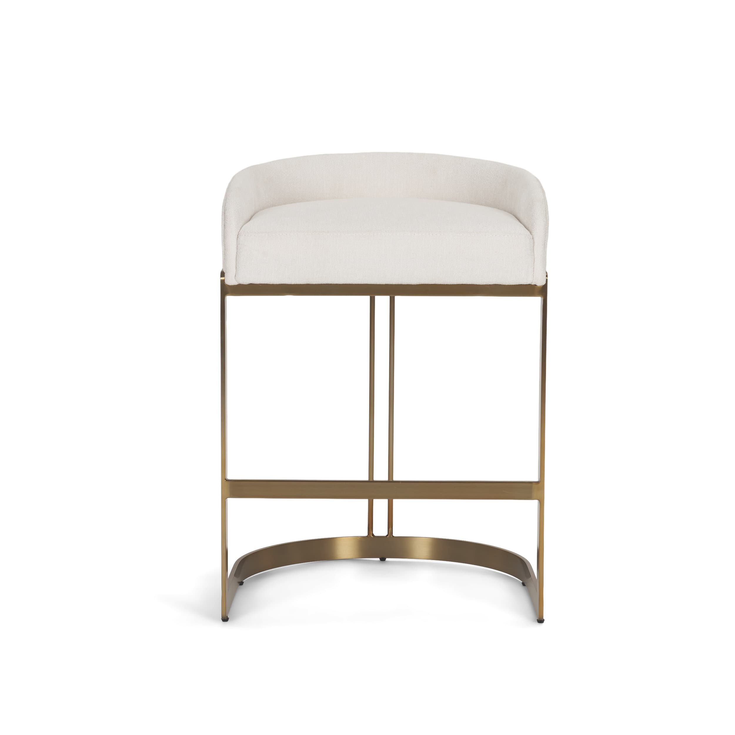 Hollyfield Low Back 28.7in Seat Bar Stool | II Cream Fabric w/ Counter — product photograph