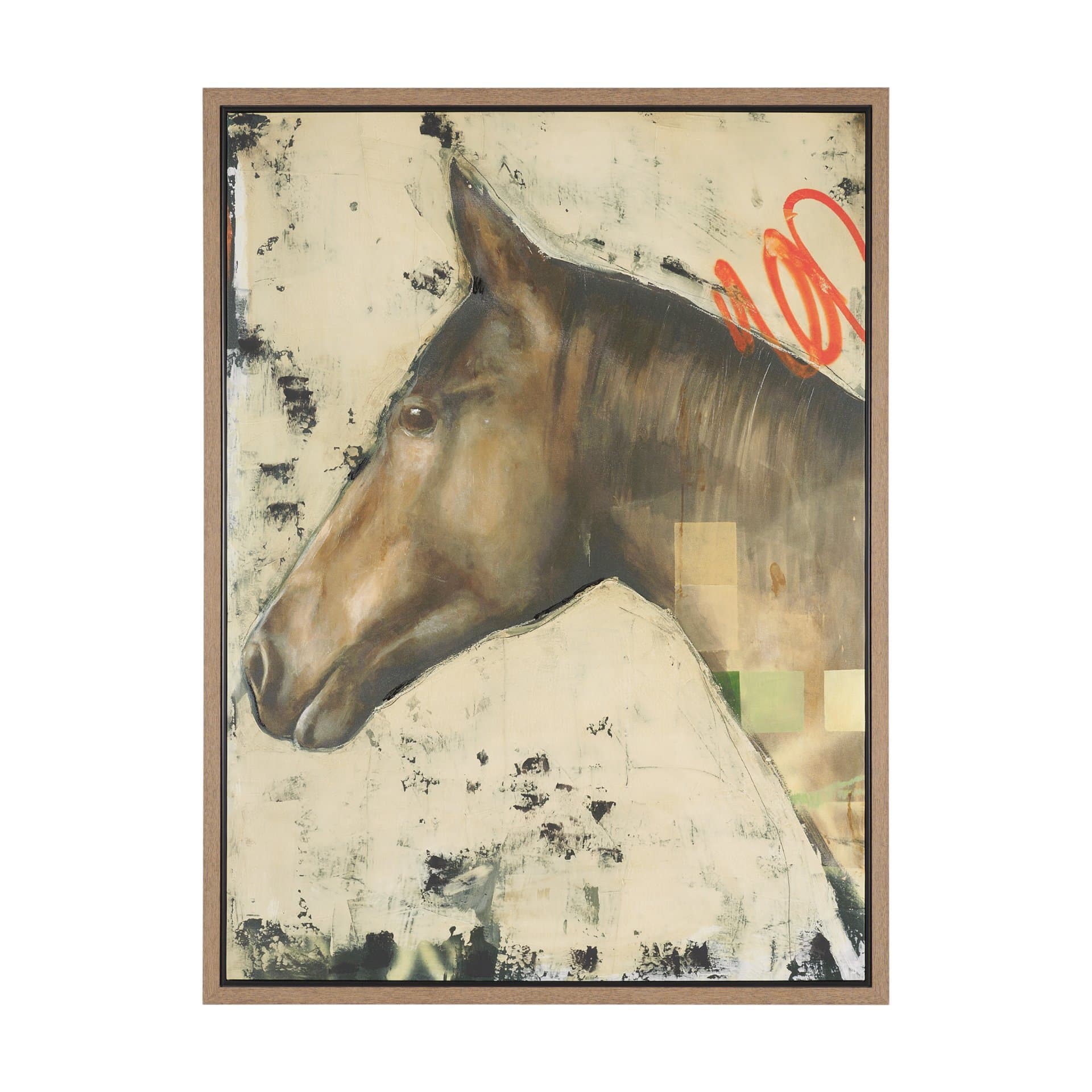 In Profile 2 by Sarah Helser Hand-Embellished Textured Framed Canvas Artwork — product photograph