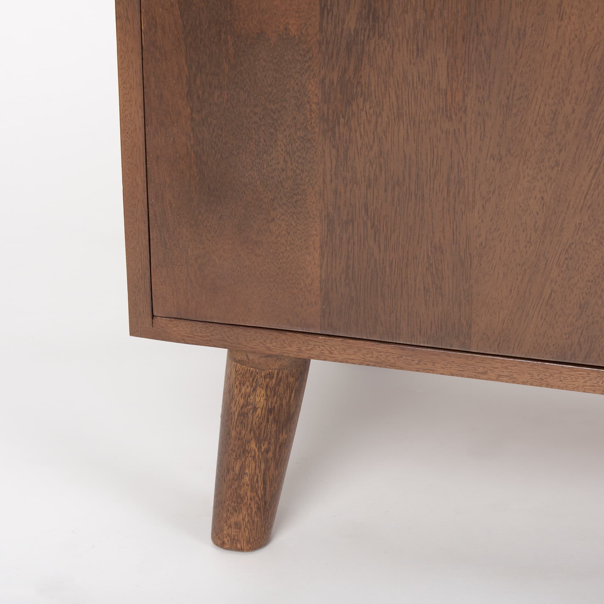 Lillie Medium Brown Wood 4 Door Tray Top Sideboard — product photograph