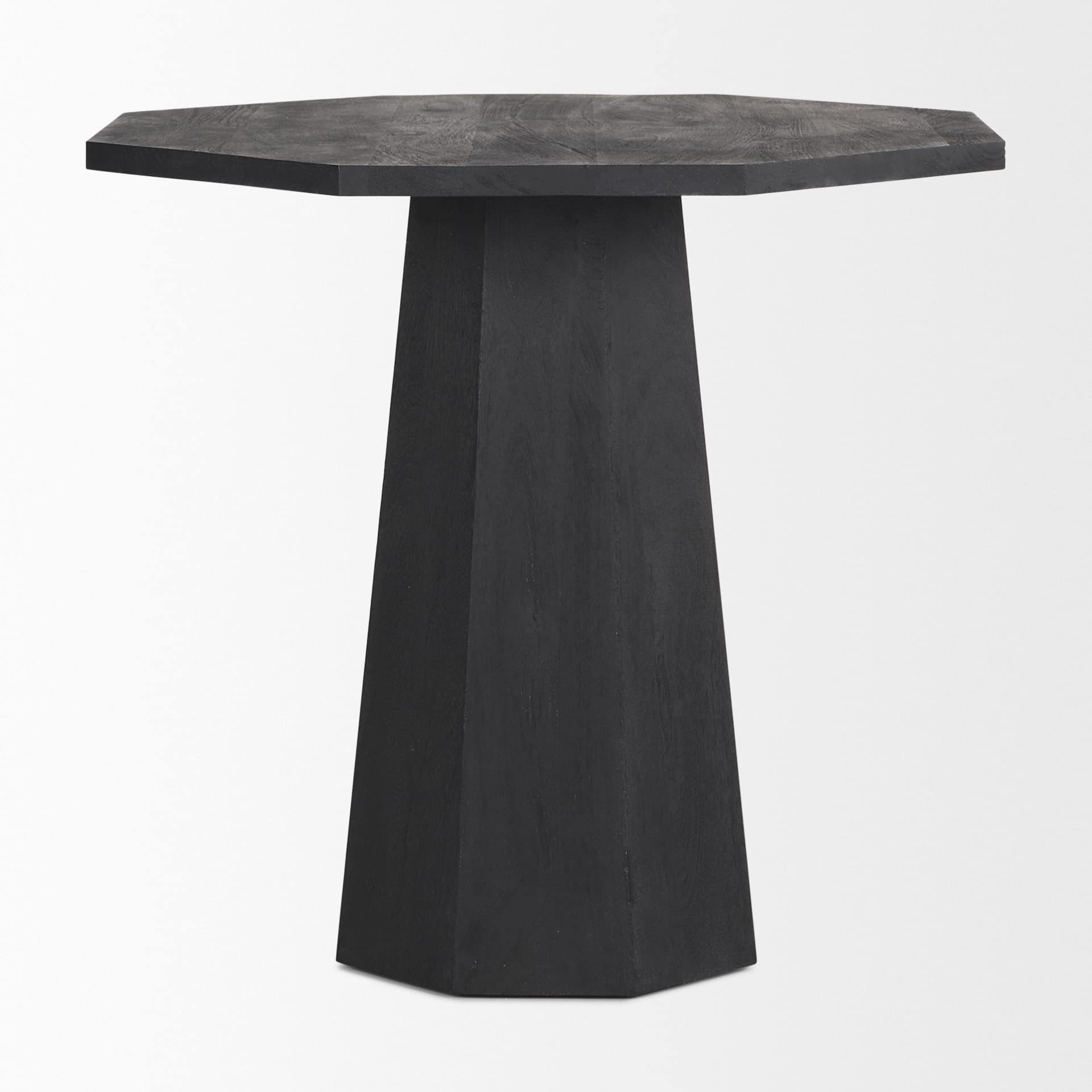 Maxine Hexagonal Black Wood Foyer Table — product photograph
