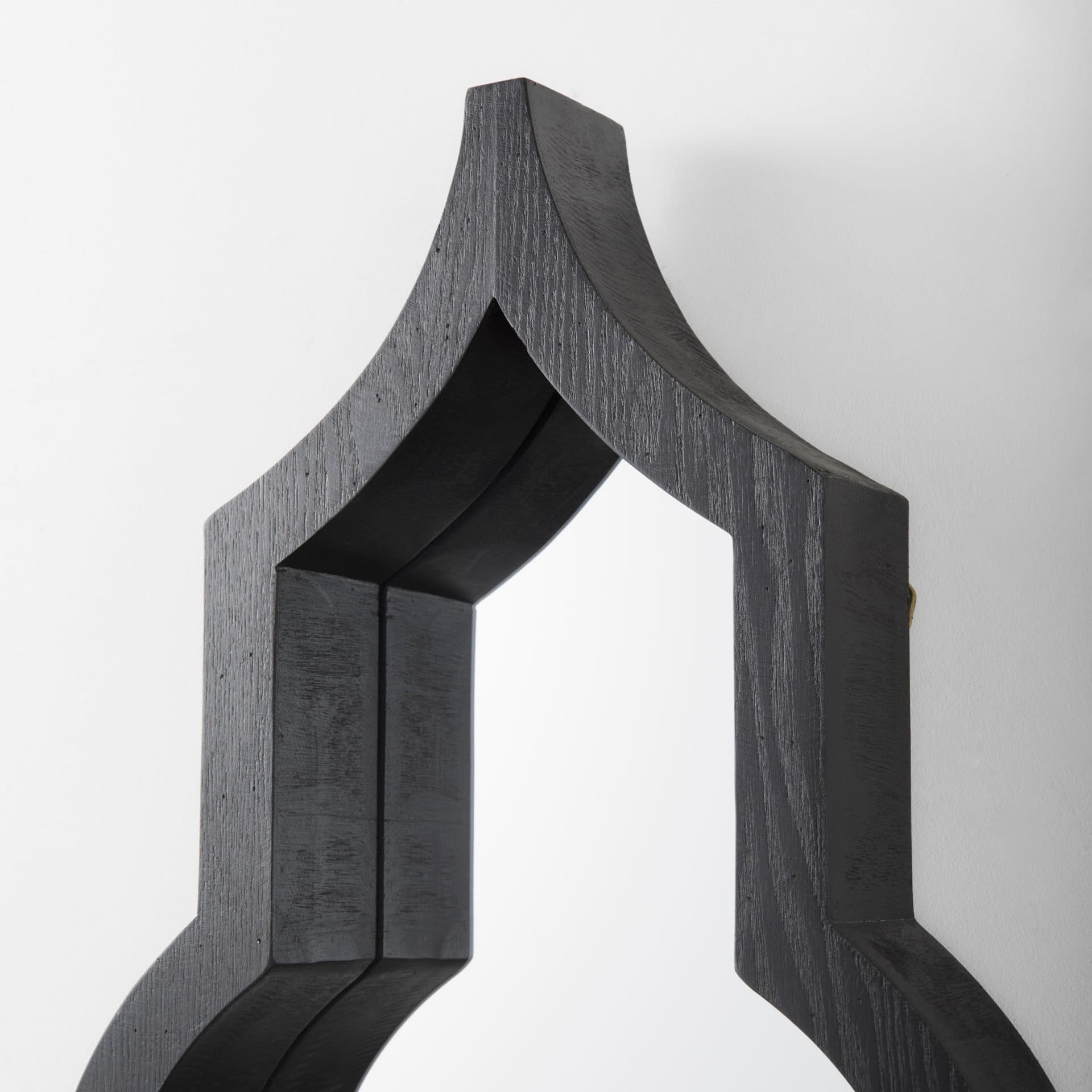 Tamanar 15.0 x 3.0 x 34.1 Black Wood Frame Wall Mirror — product photograph