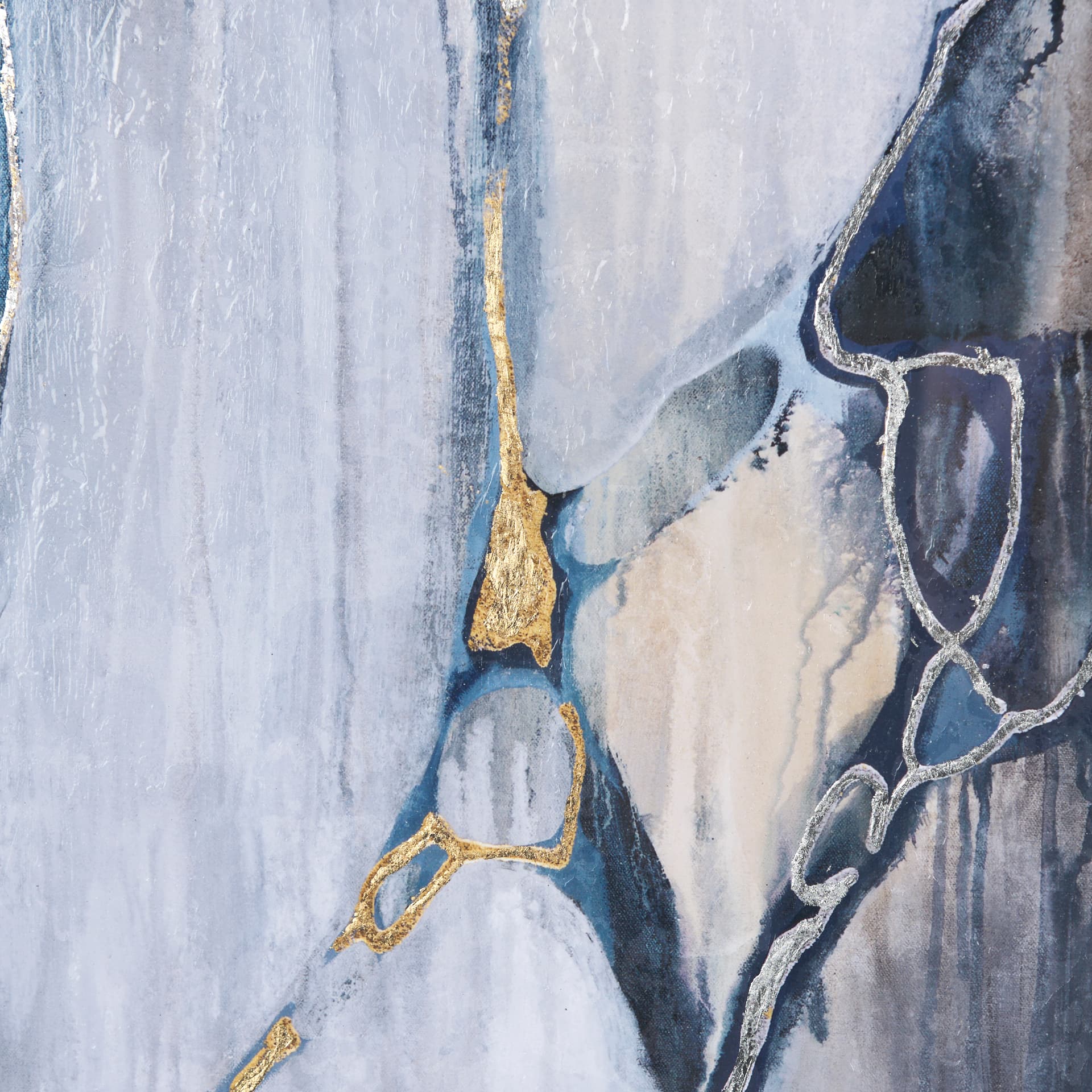 River Rocks by Liz Jardine a Hand Embellished Textured Framed Art Print Matted under Glass — product photograph