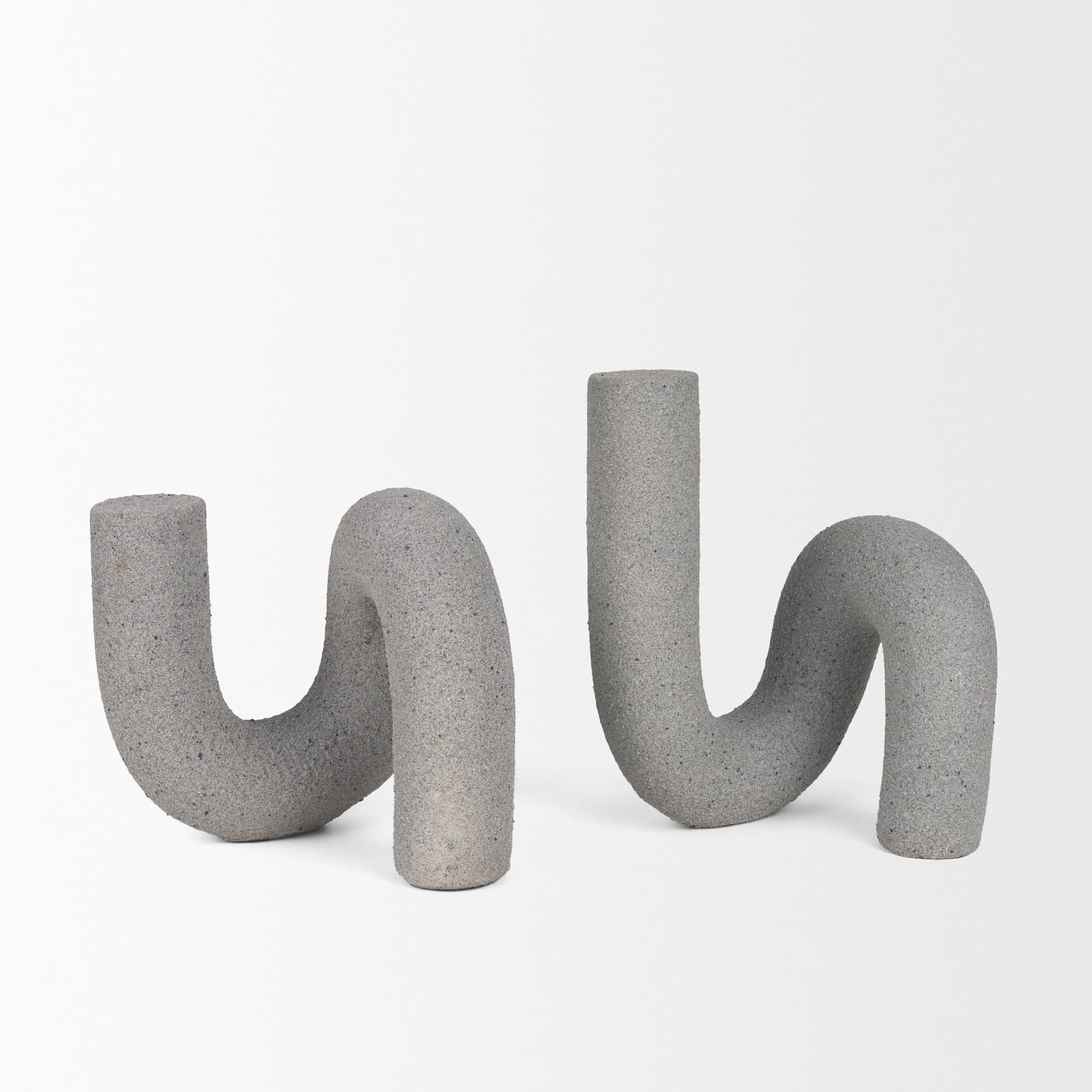Kailas Resin Textured Concrete Gray Decorative Object — product photograph