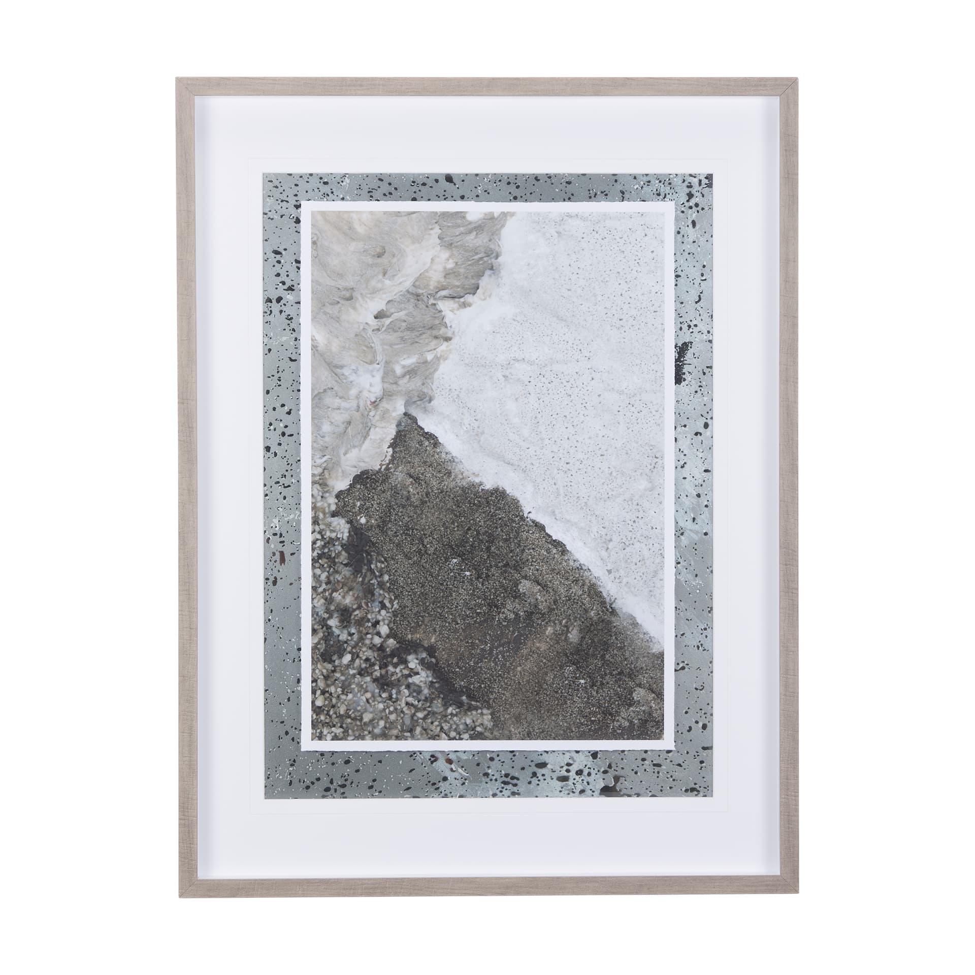Mudslide IV by Mercana Studio a Hand Embellished Textured Framed Art Print Matted under Glass — product photograph
