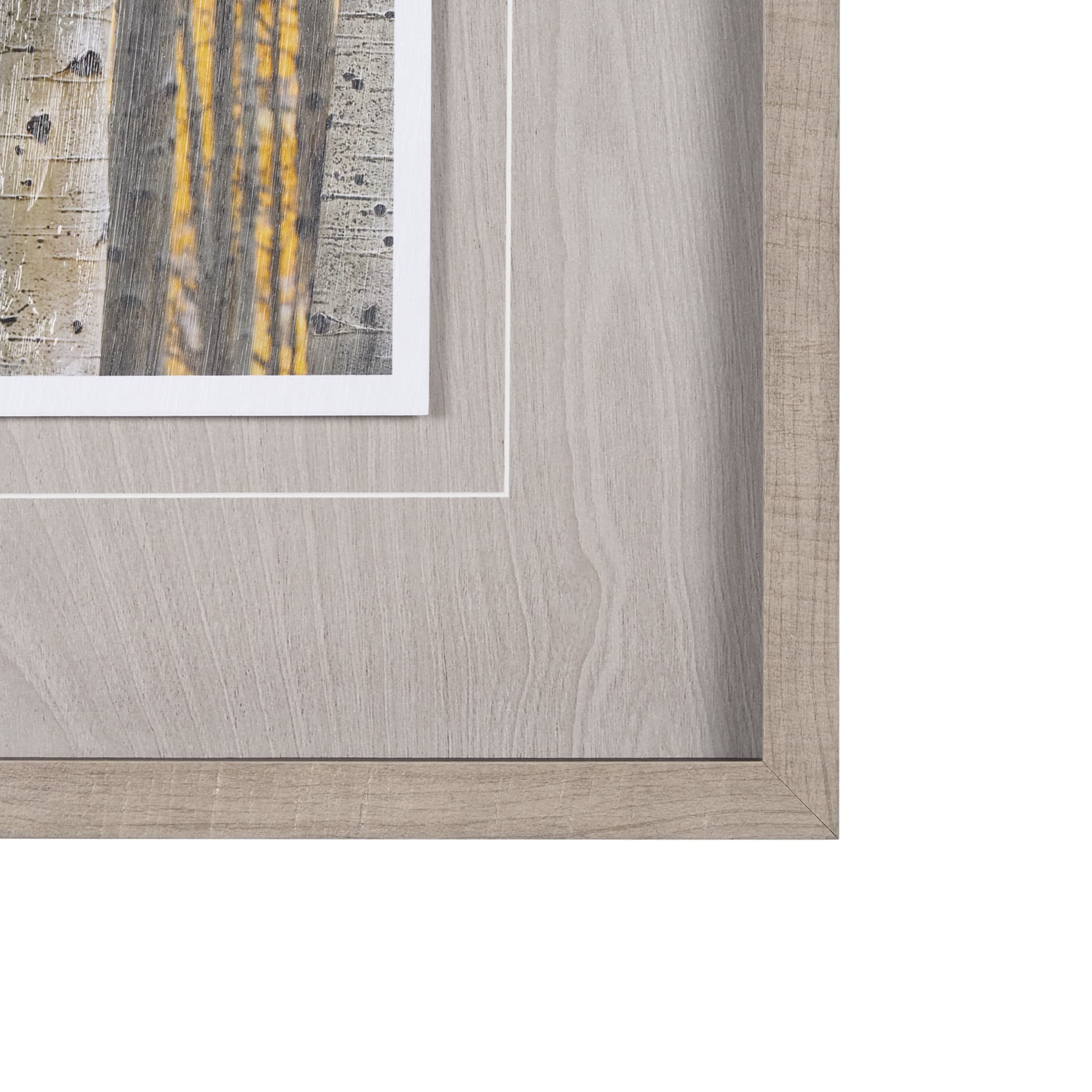 Aspen Trees 3 by Jamie Cook a Hand Embelished Textured Framed Photo Art Print Matted under Glass — product photograph