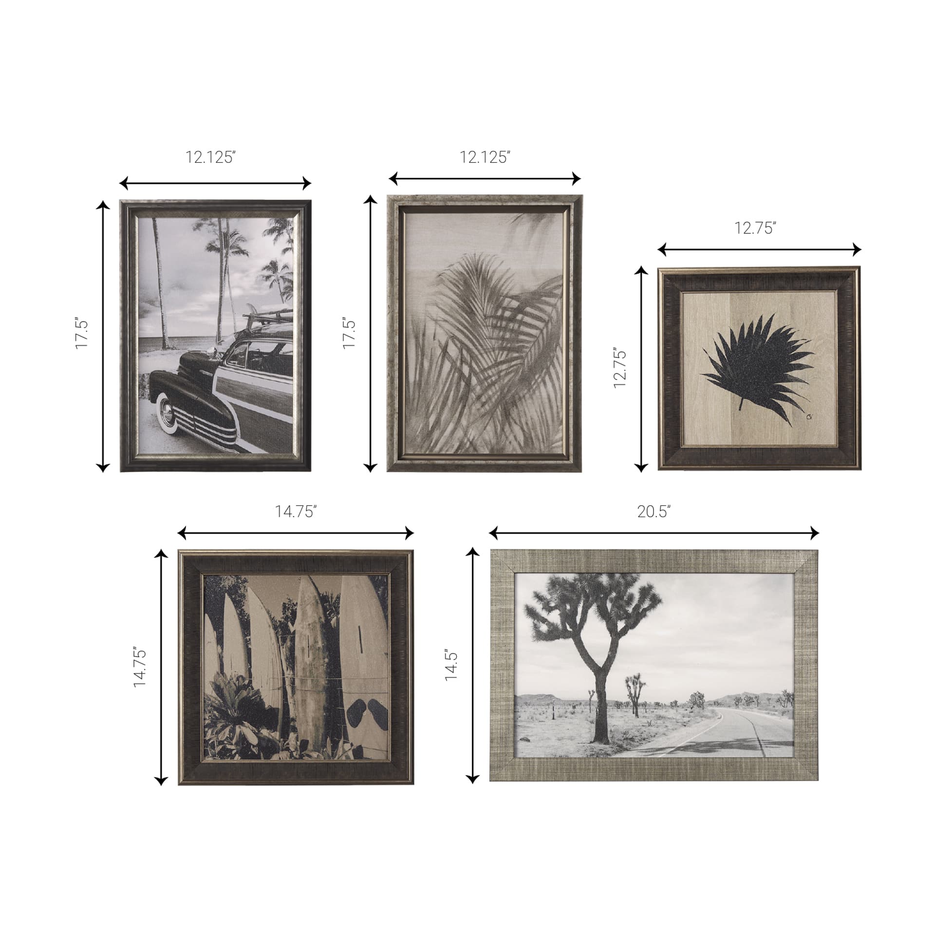 Surf Fence by Mercana Studio a Hand Embellished Textured Framed Art Print — product photograph