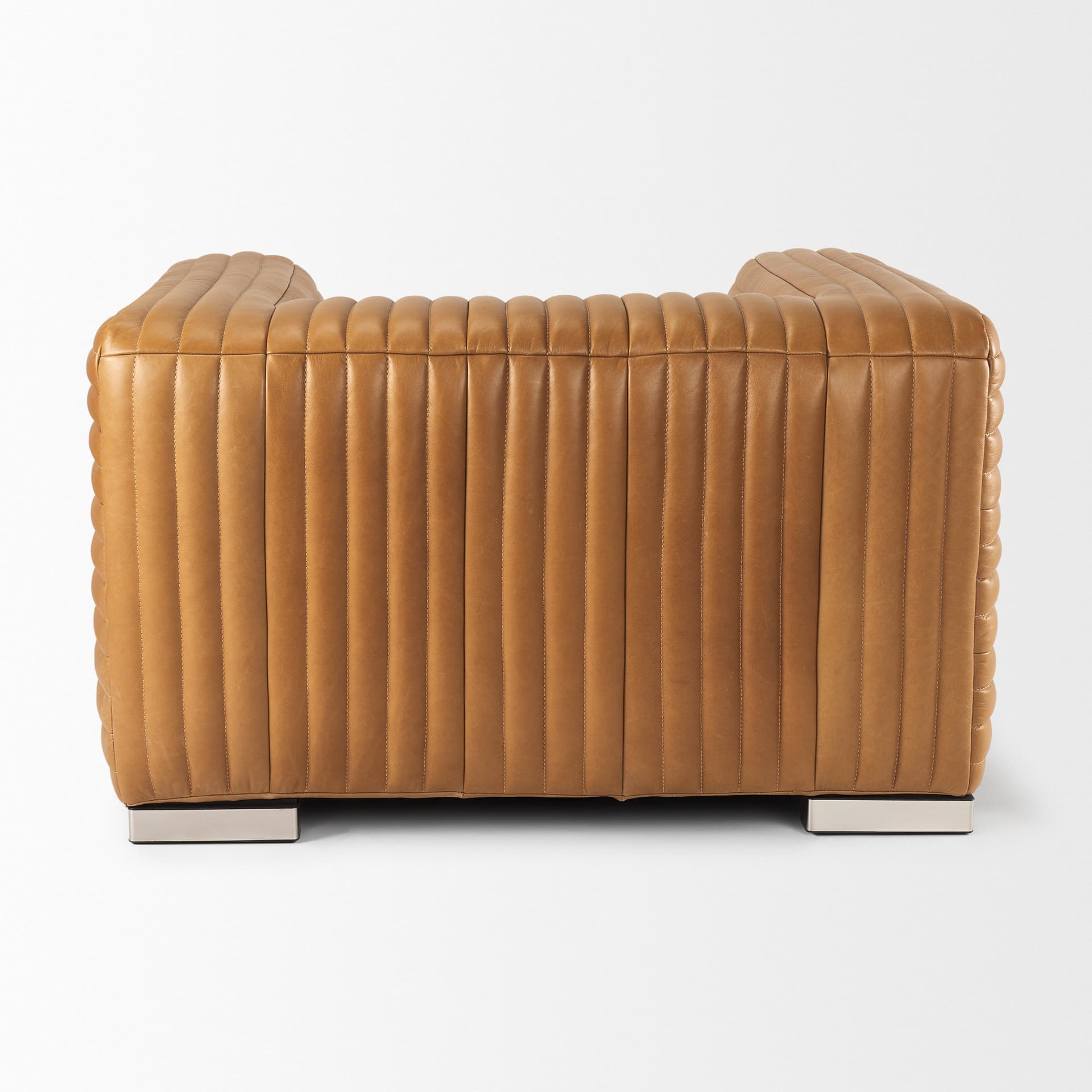 Ricciardo Cognac Leather Upholstered Arm Chair — product photograph