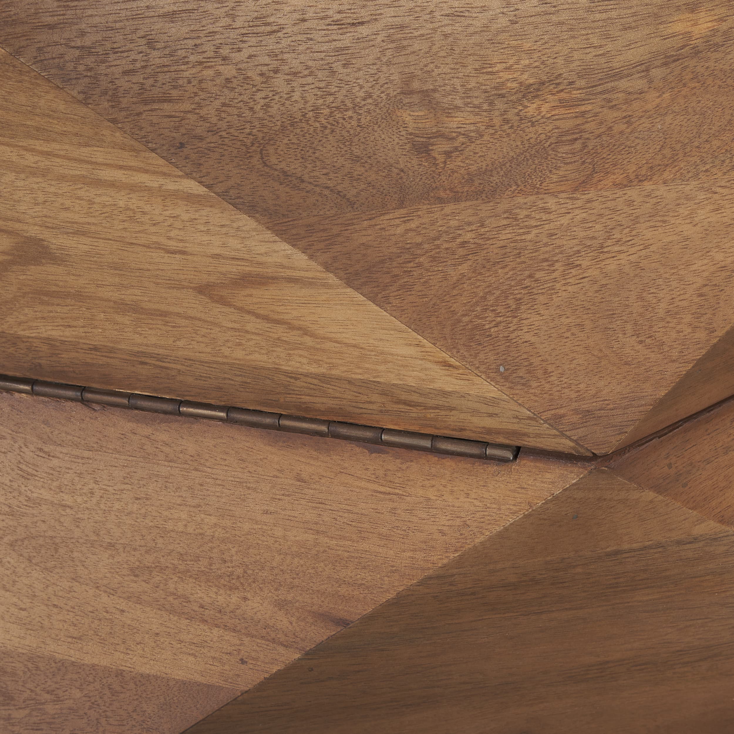Arreto 36" Hexagonal Hinged Solid Wood Top and Base Coffee Table — product photograph