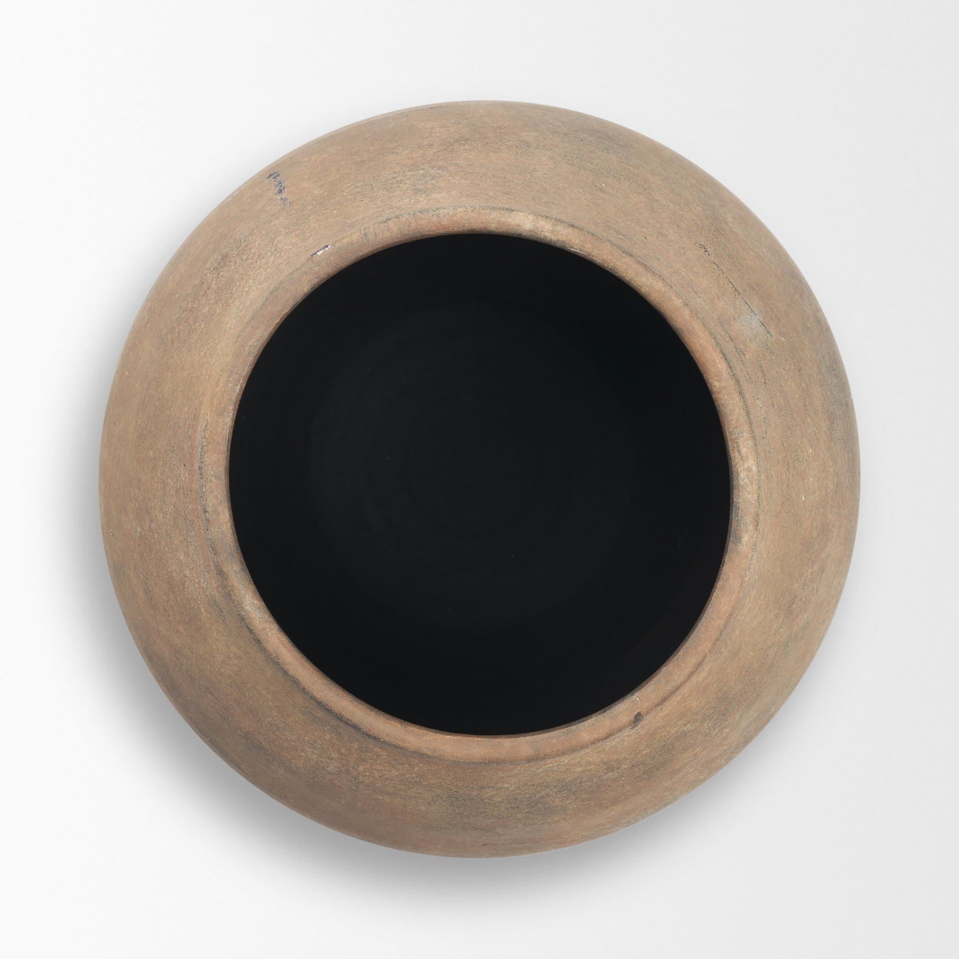 Cotto 10.6H Two Tone Wide Mouth Weathered Terracotta Urn Vase — product photograph