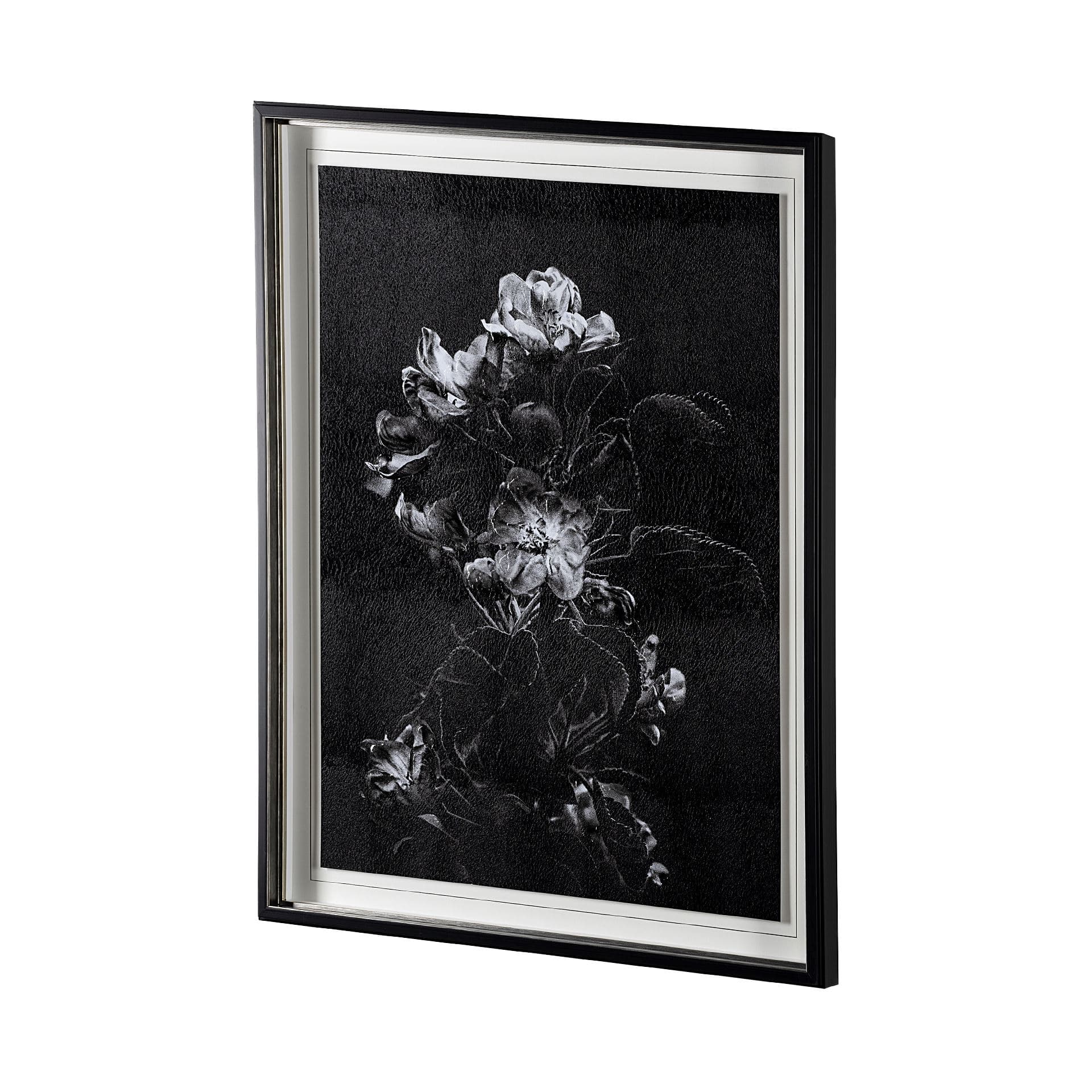 Dark Blossoms by Brian Carson a Hand Embellished Textured Framed Photo Art Print Matted under Glass — product photograph