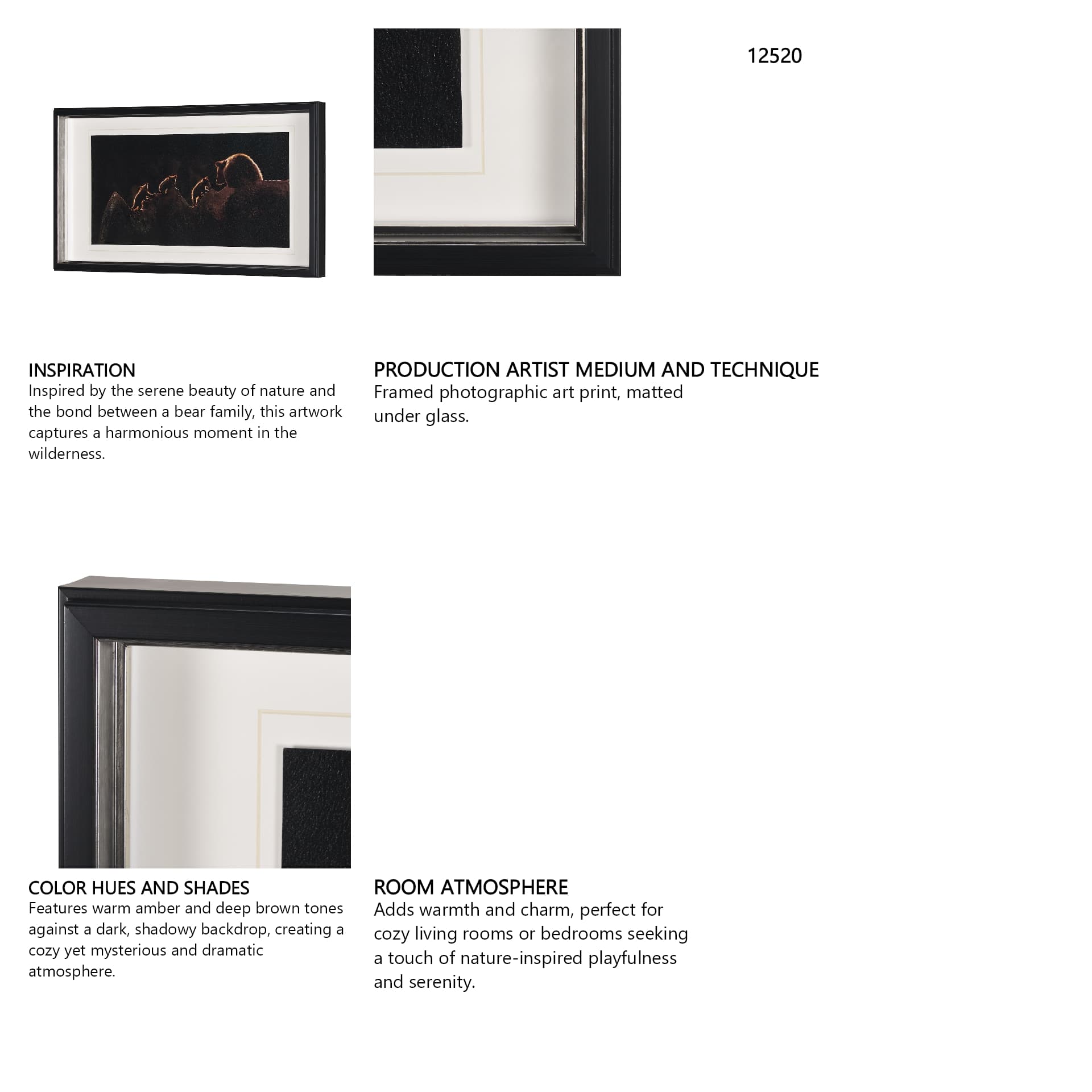 Triplets by Xavier Ortega a Framed Photo Art Print Matted under Glass — in a styled room