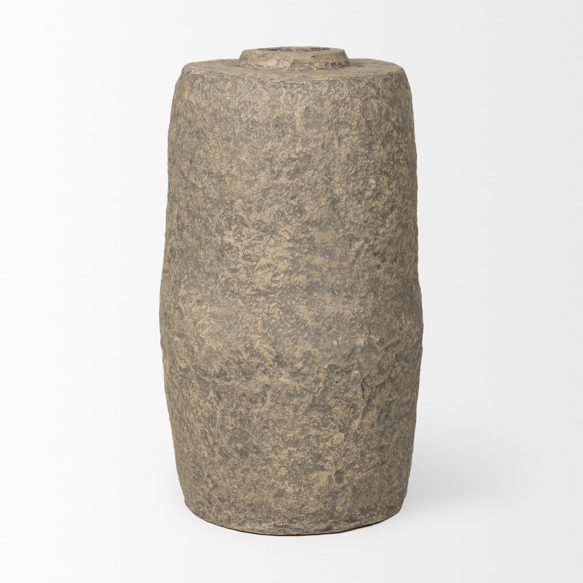 Rama Large Gray Paper Mache Floor Vase — product photograph