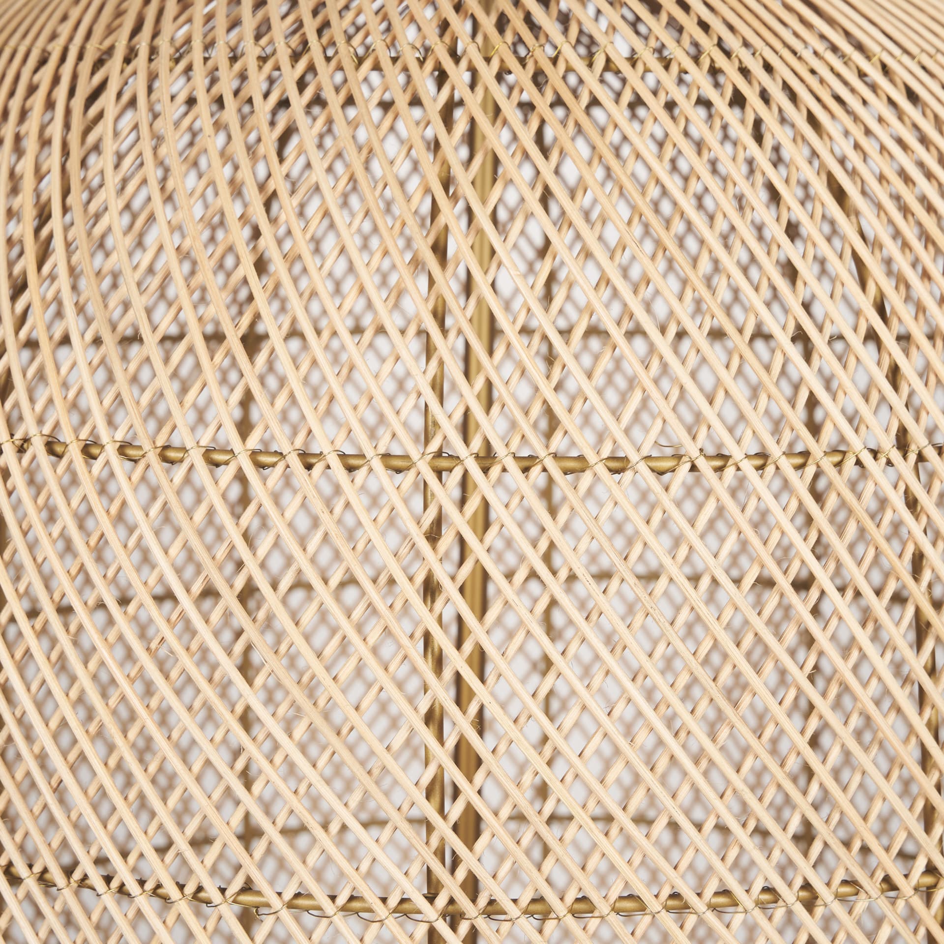 Thad 4-Light Natural Woven Rattan Foyer Chandelier — product photograph