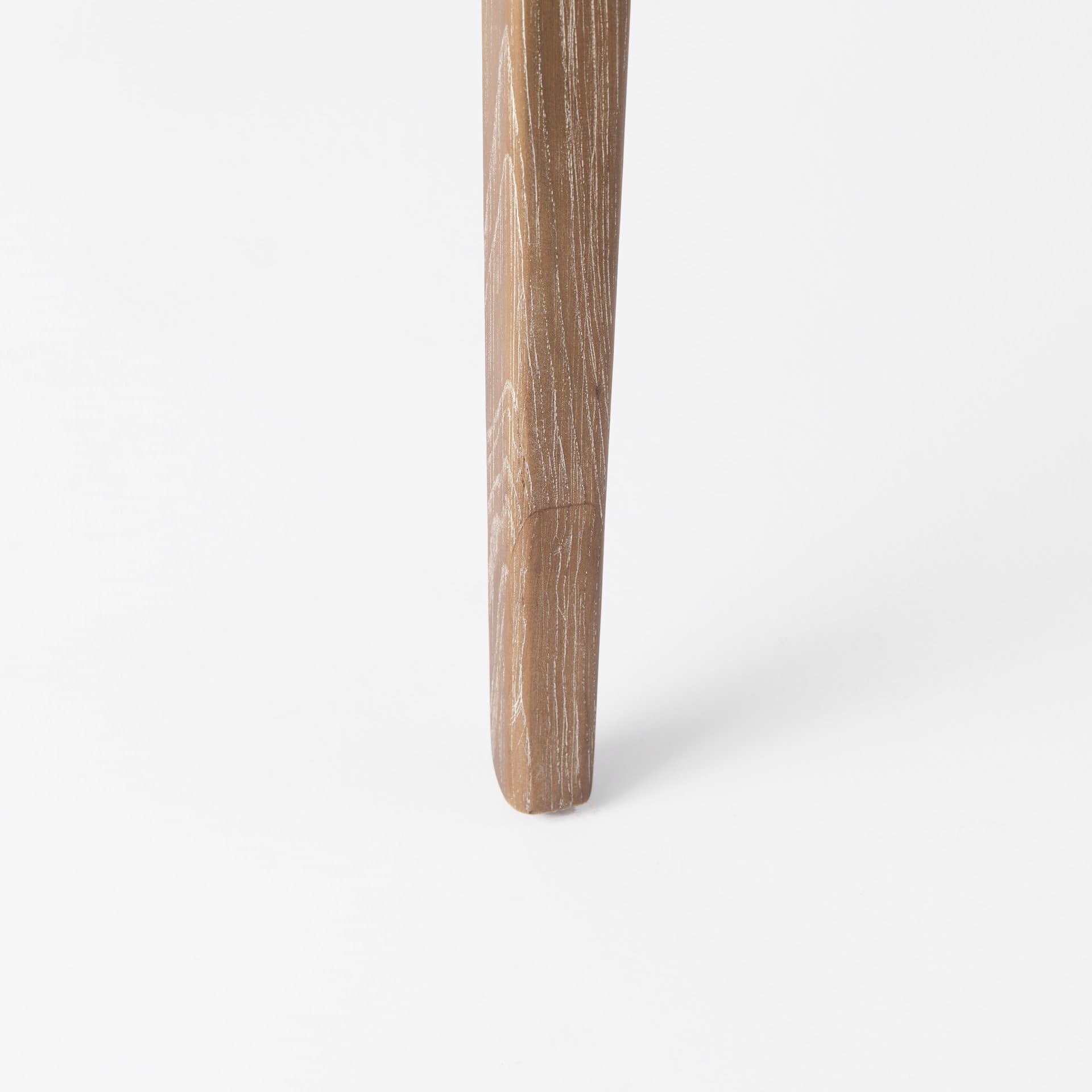 Clara Cane Back Dining Side Chair | Cream Fabric w/ Brown Wood — product photograph