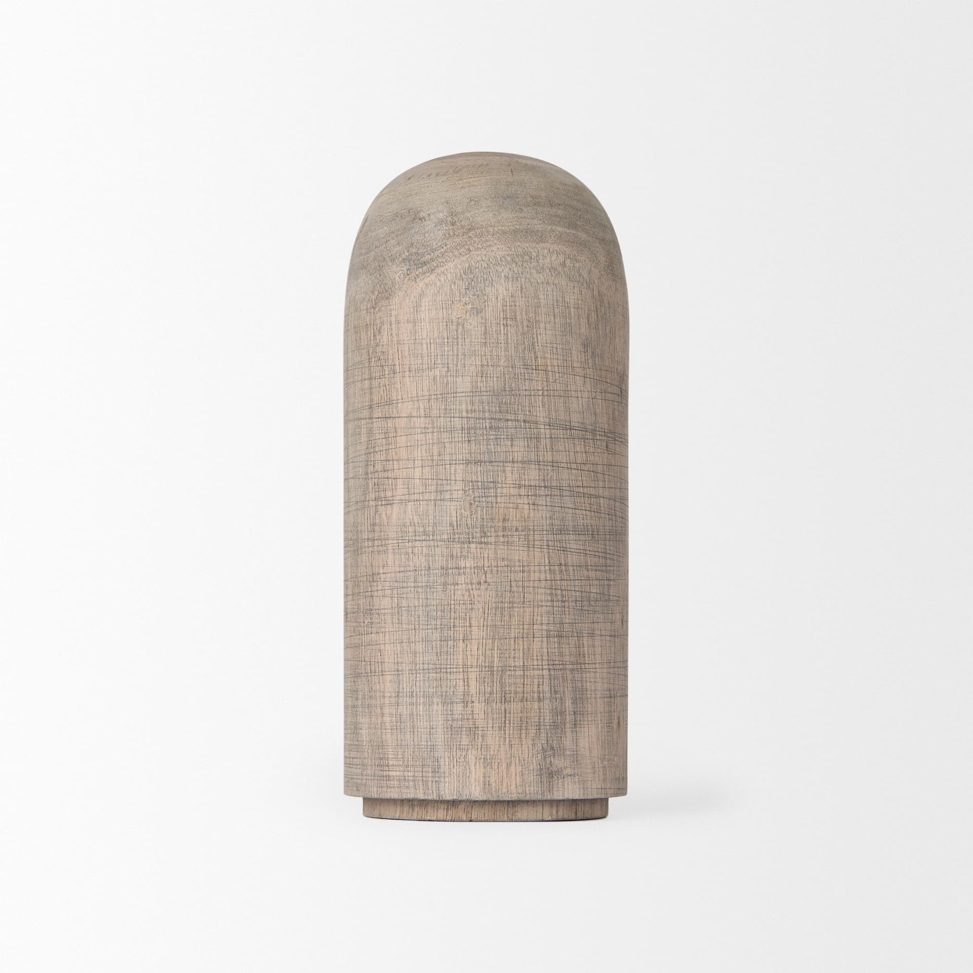 Knox Medium Gray-Wash Wood Decorative Object — product photograph