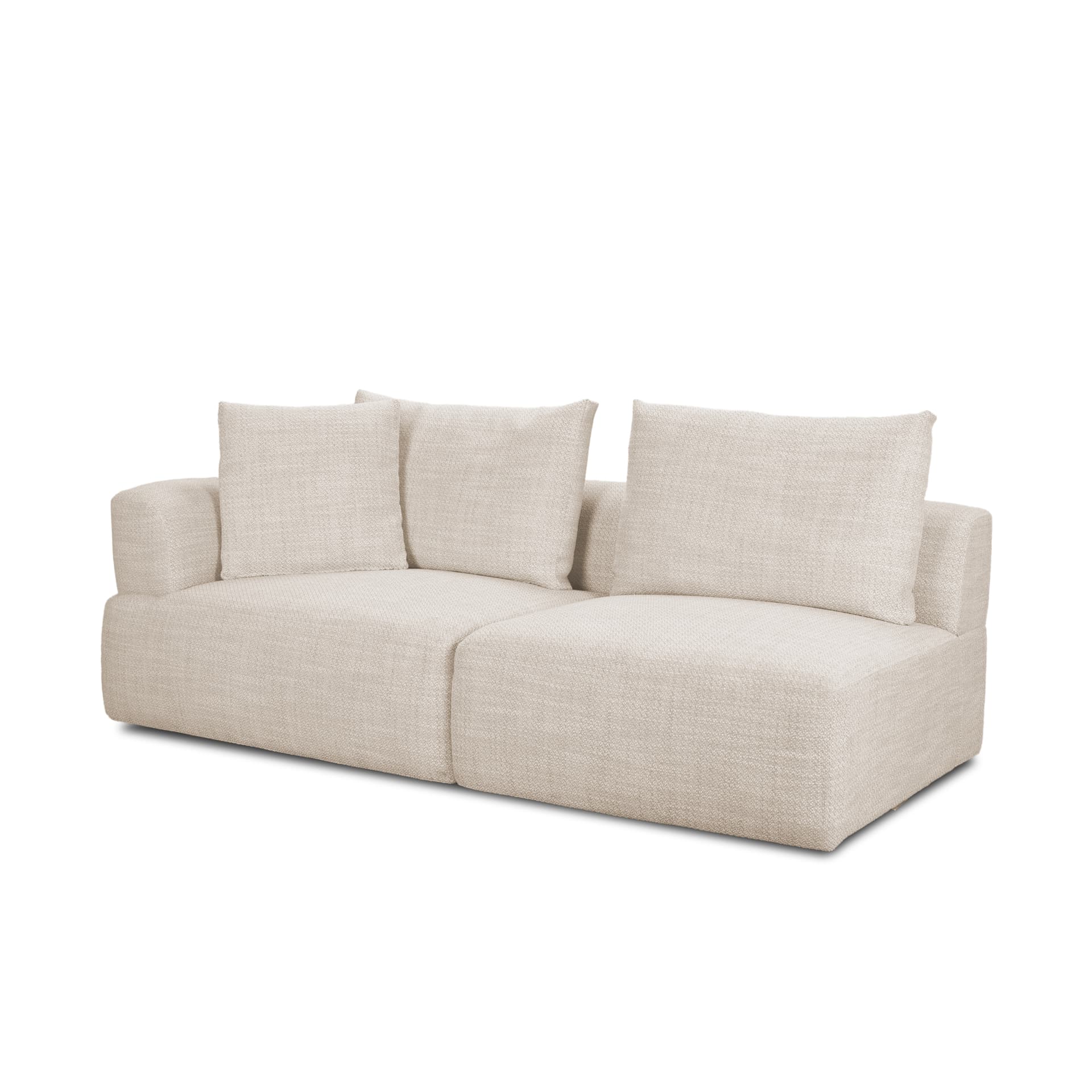 Warner Oatmeal 3 Piece Sofa Set w/Corner Piece — product photograph
