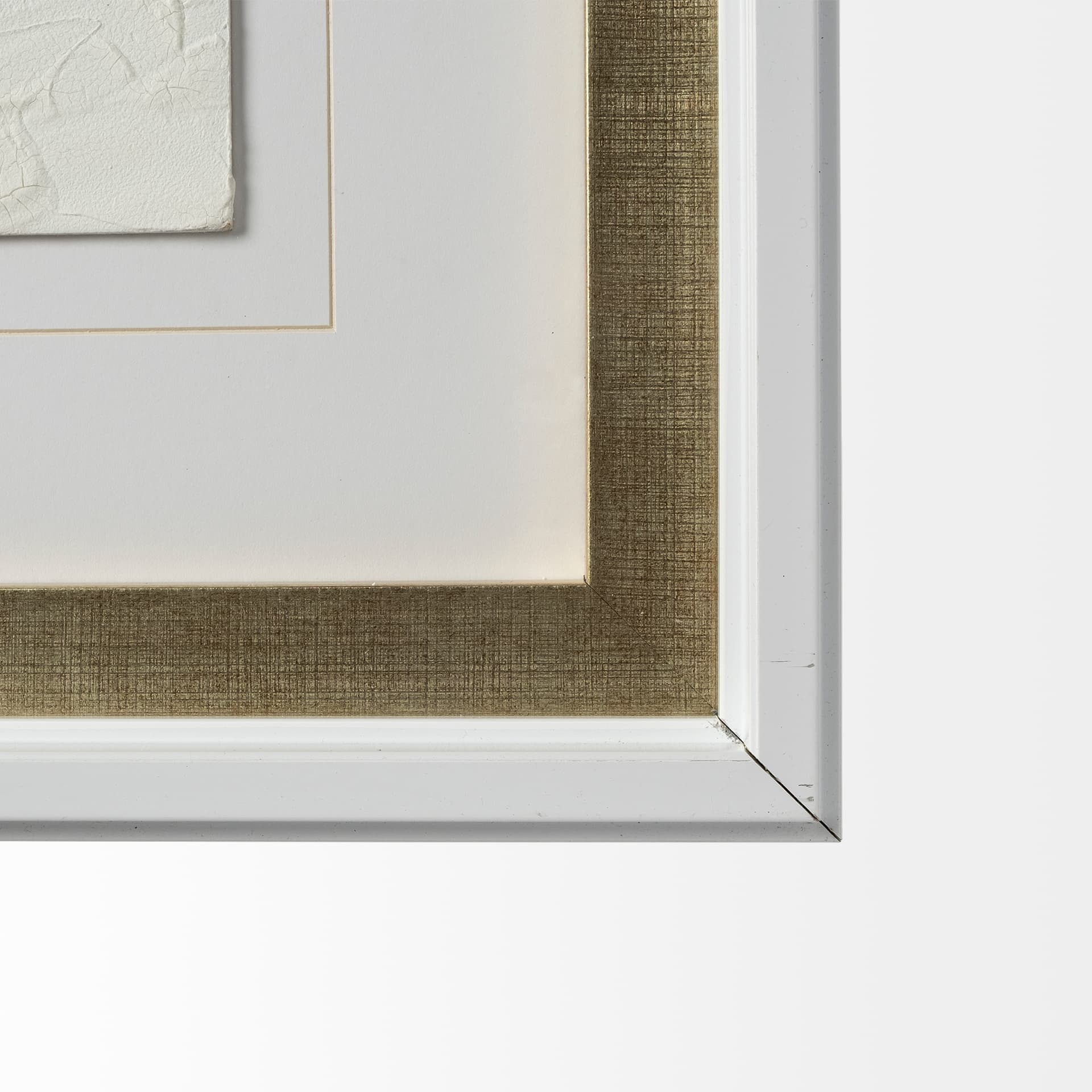 Halo I (White) by Studio M a handmade Original Framed Artwork under Glass — product photograph