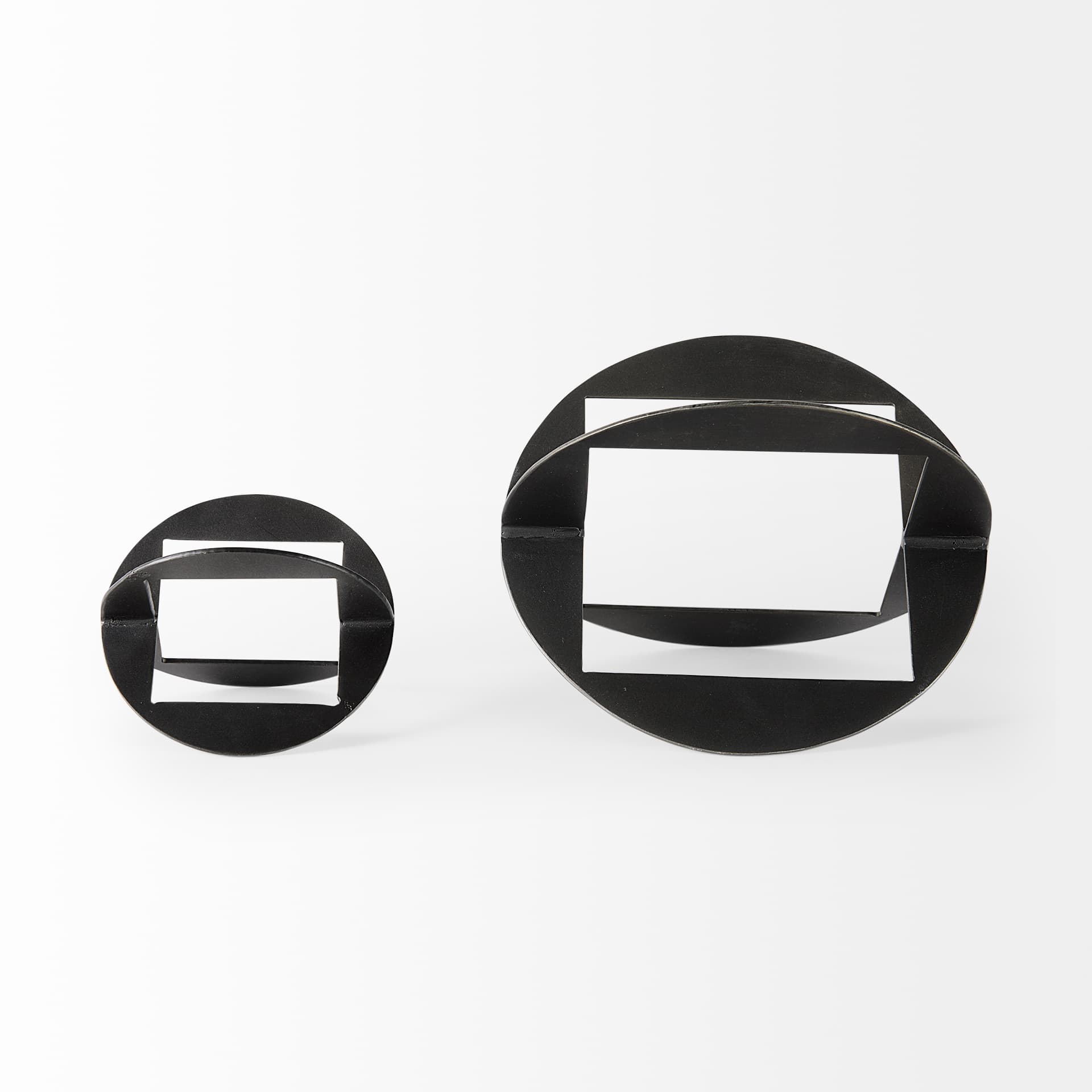 Cusco 6.0 L x 6.0 W x 6.0 H Black Iron Small Gunmetal Geometric Decorative Object — product photograph