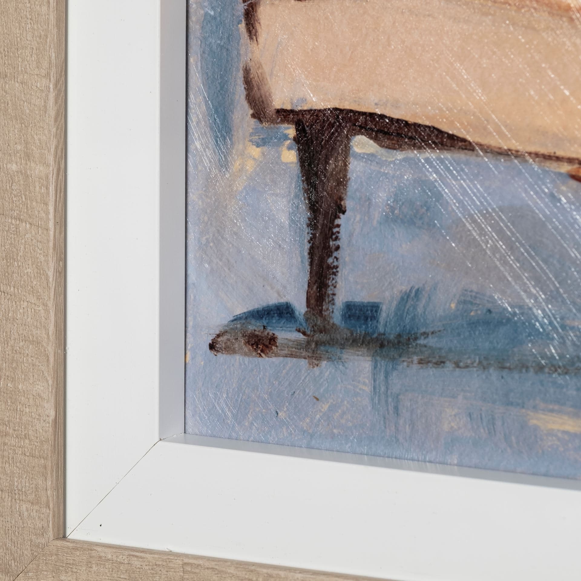 Moo-ving In II by Ethan Harper a Hand Embellished Textured Framed Art Print Matted under Glass — product photograph