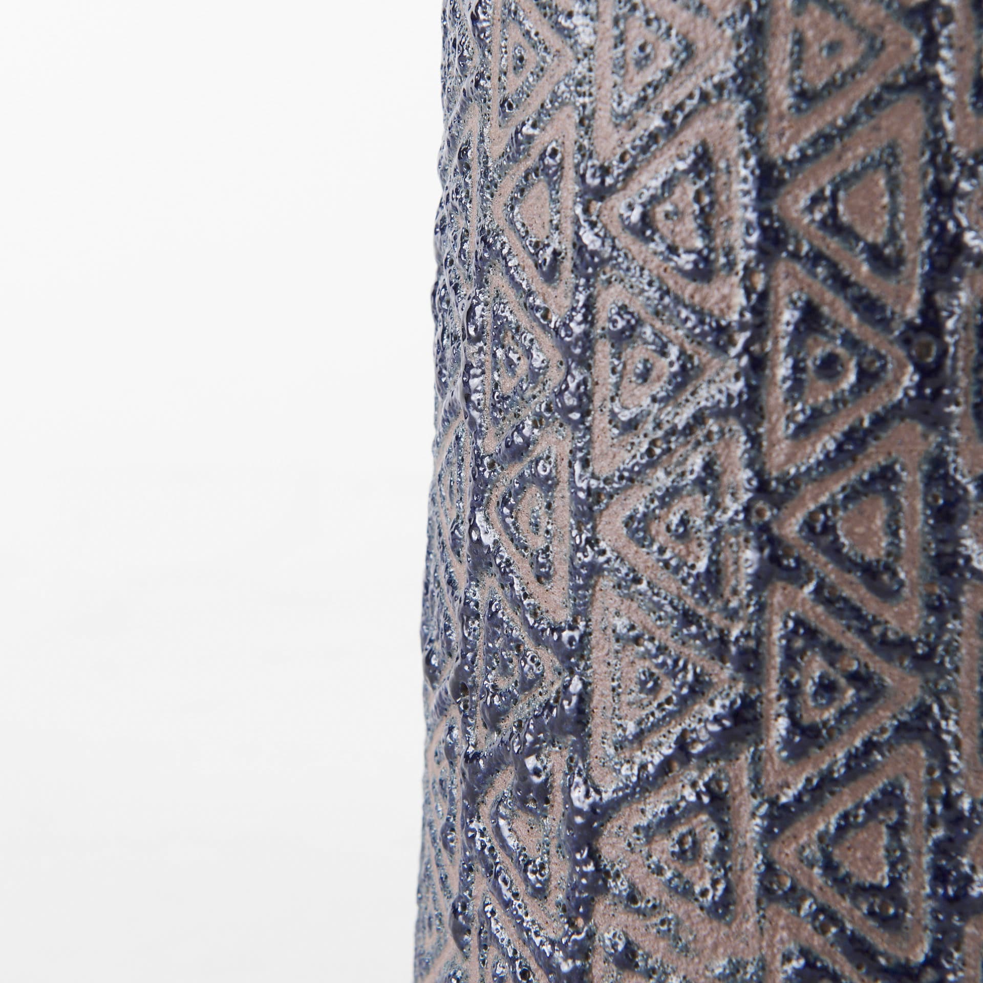Sefina II Medium Brown/Black Patterned Ceramic Vase — product photograph