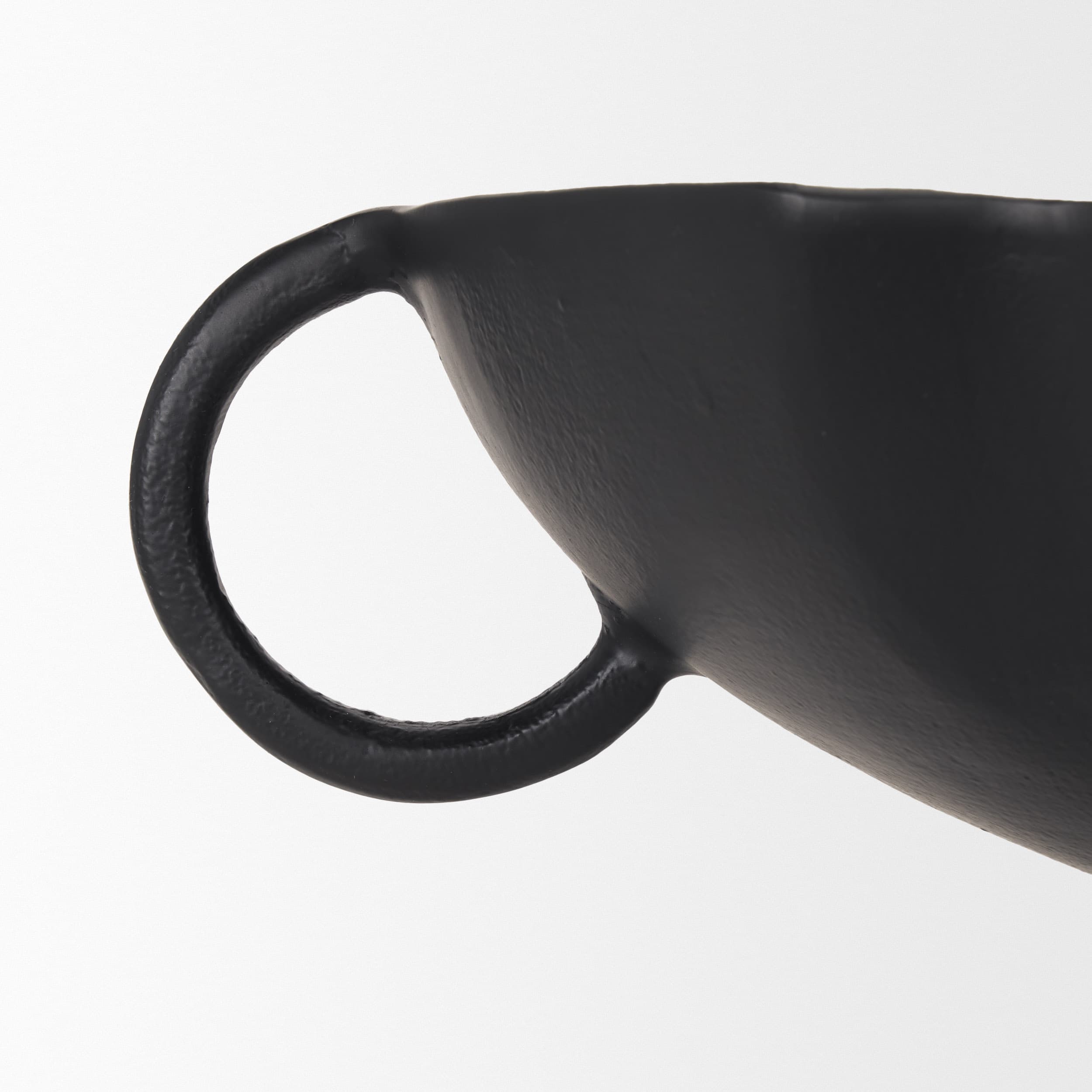 Radka Large Matte Black Metal Decorative Bowl — product photograph