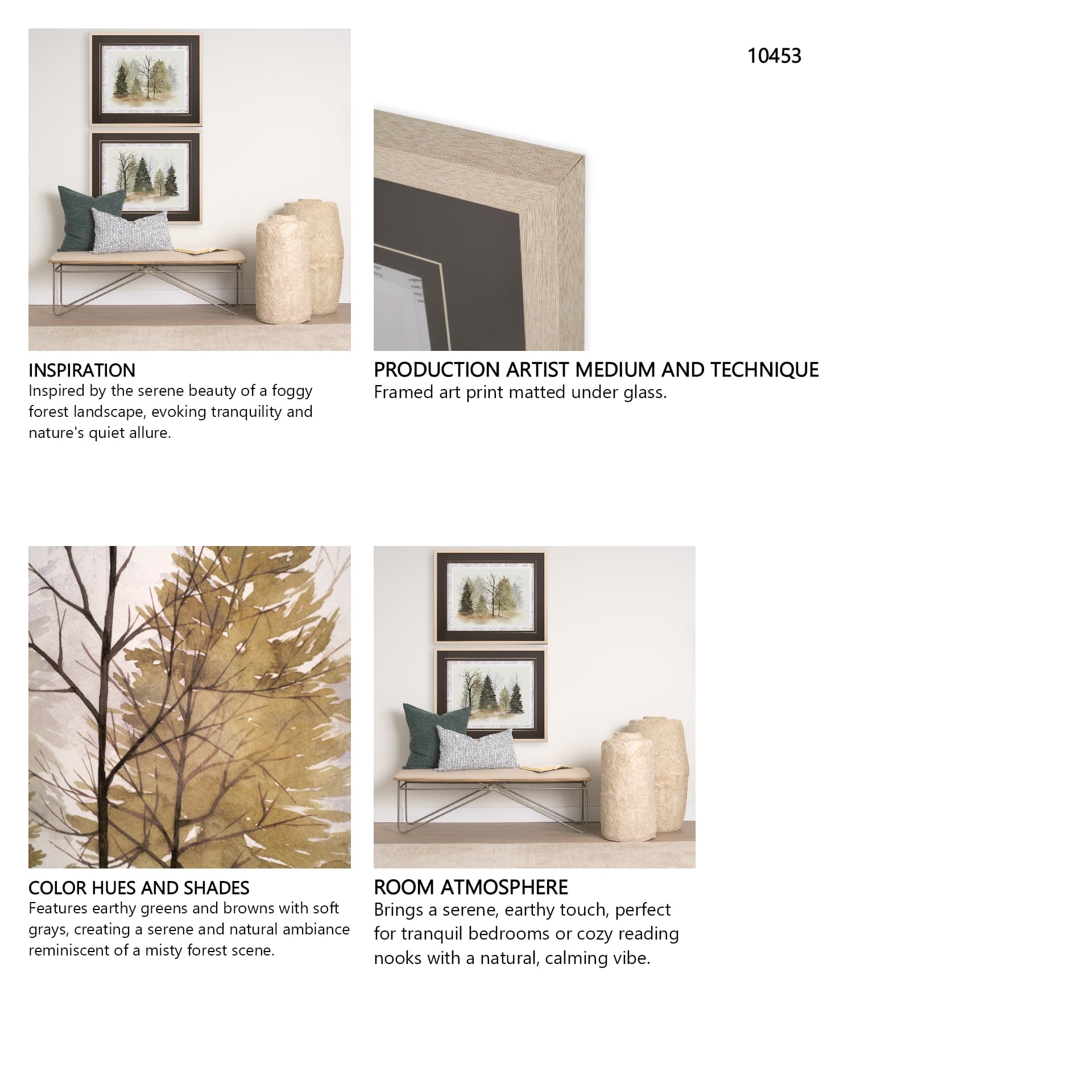 In the Mist I by Grace Popp a Framed Art Print Matted under Glass — in a styled room