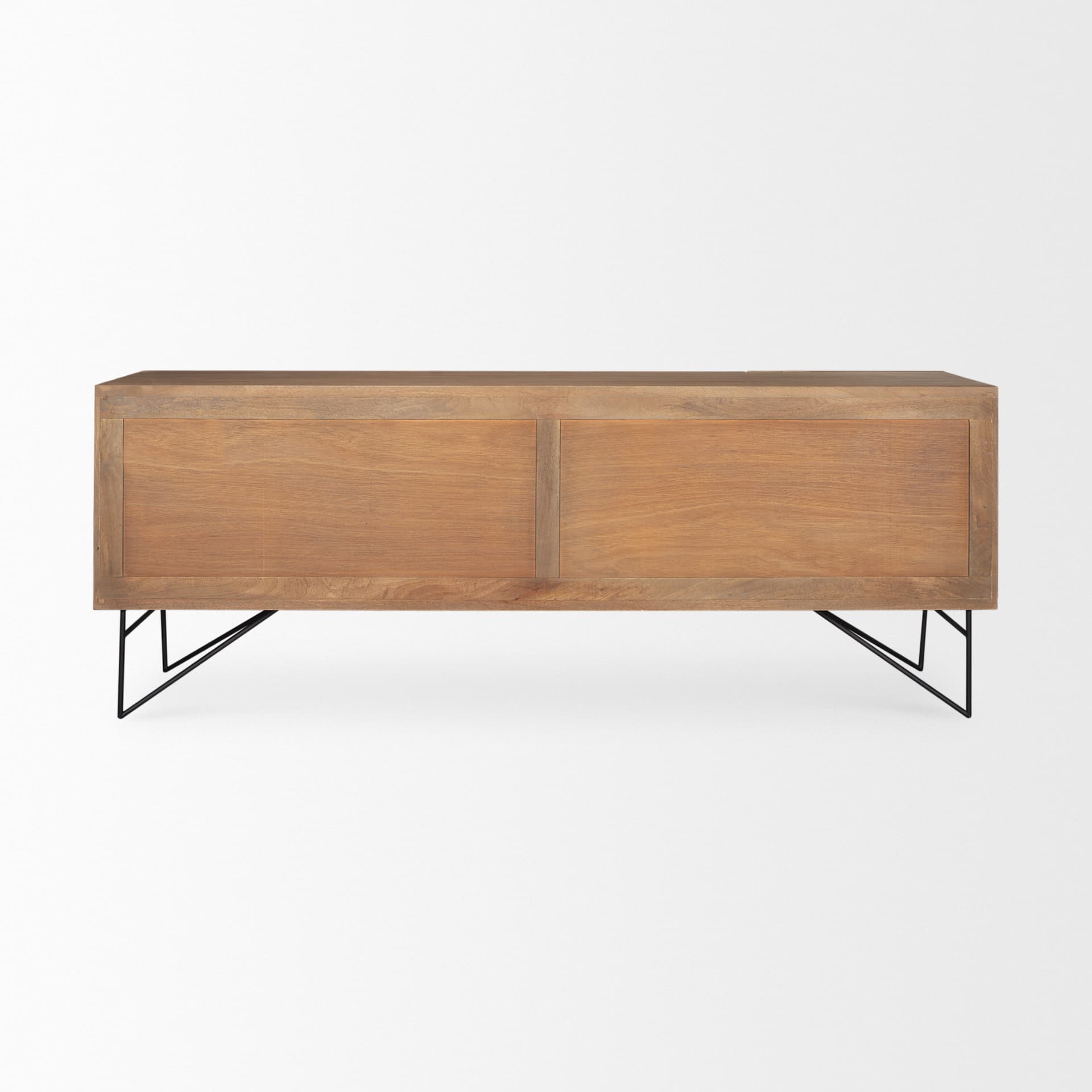 Darwin Light Brown Wooden 4 Door w/ 2 Shelves Sideboard — product photograph
