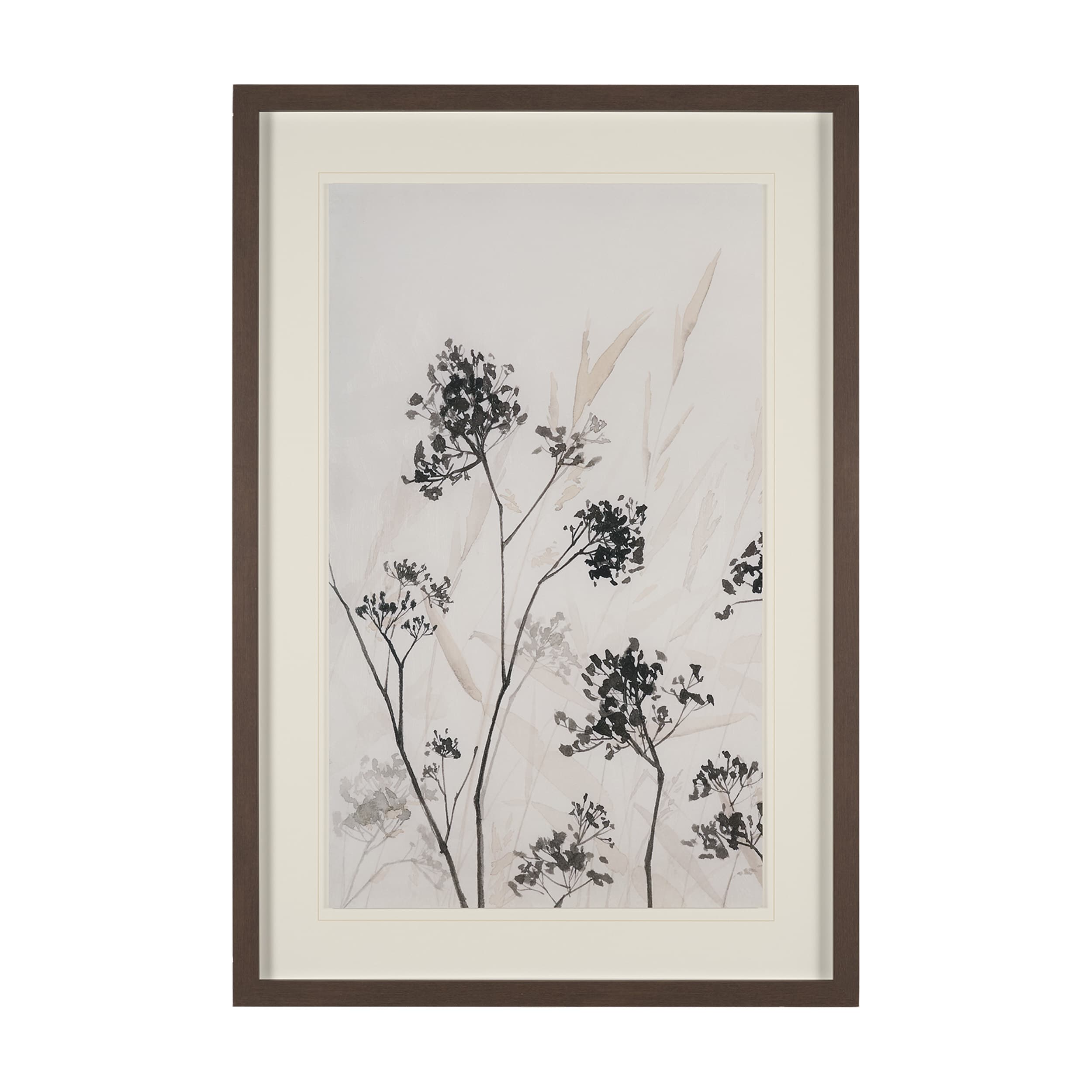 Meadow L by Mercana Studio Hand Embelished Textured Framed Artwork Matted under Glass — product photograph