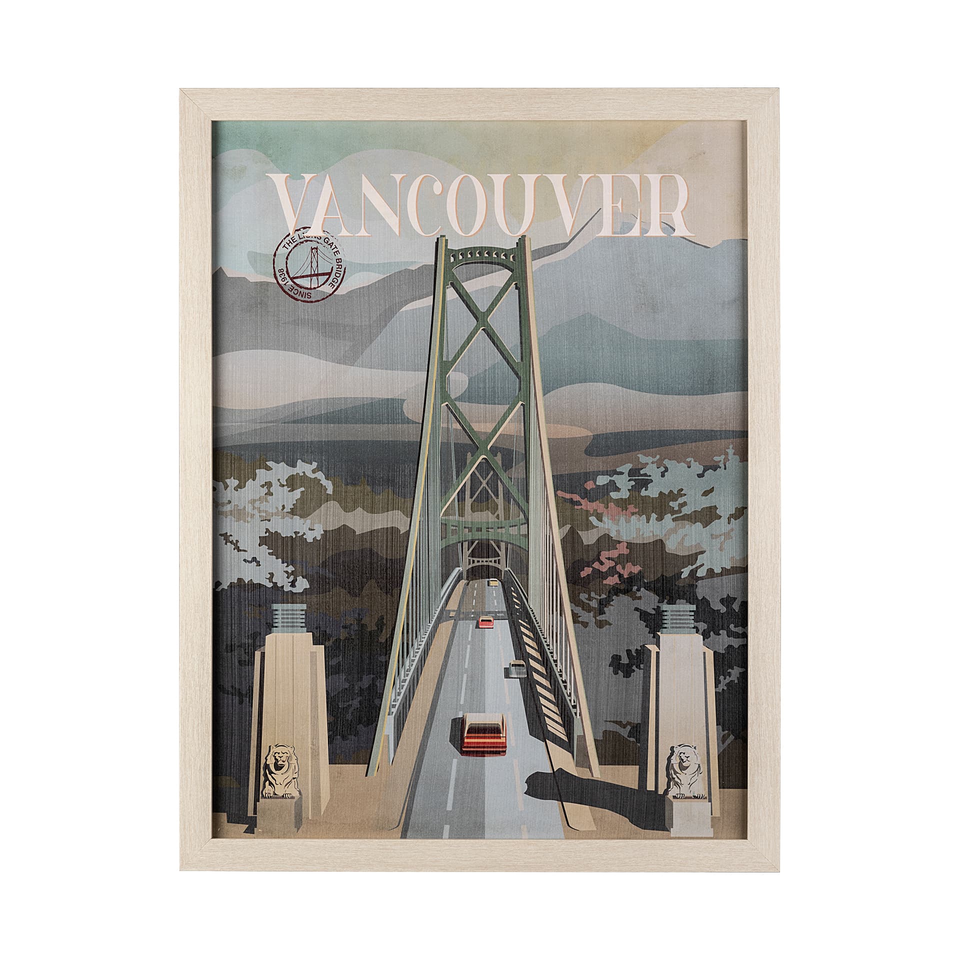 Vancouver Go Canada (L) by Mercana Studio a Hand Embellished Decograph Framed Art Print — product photograph