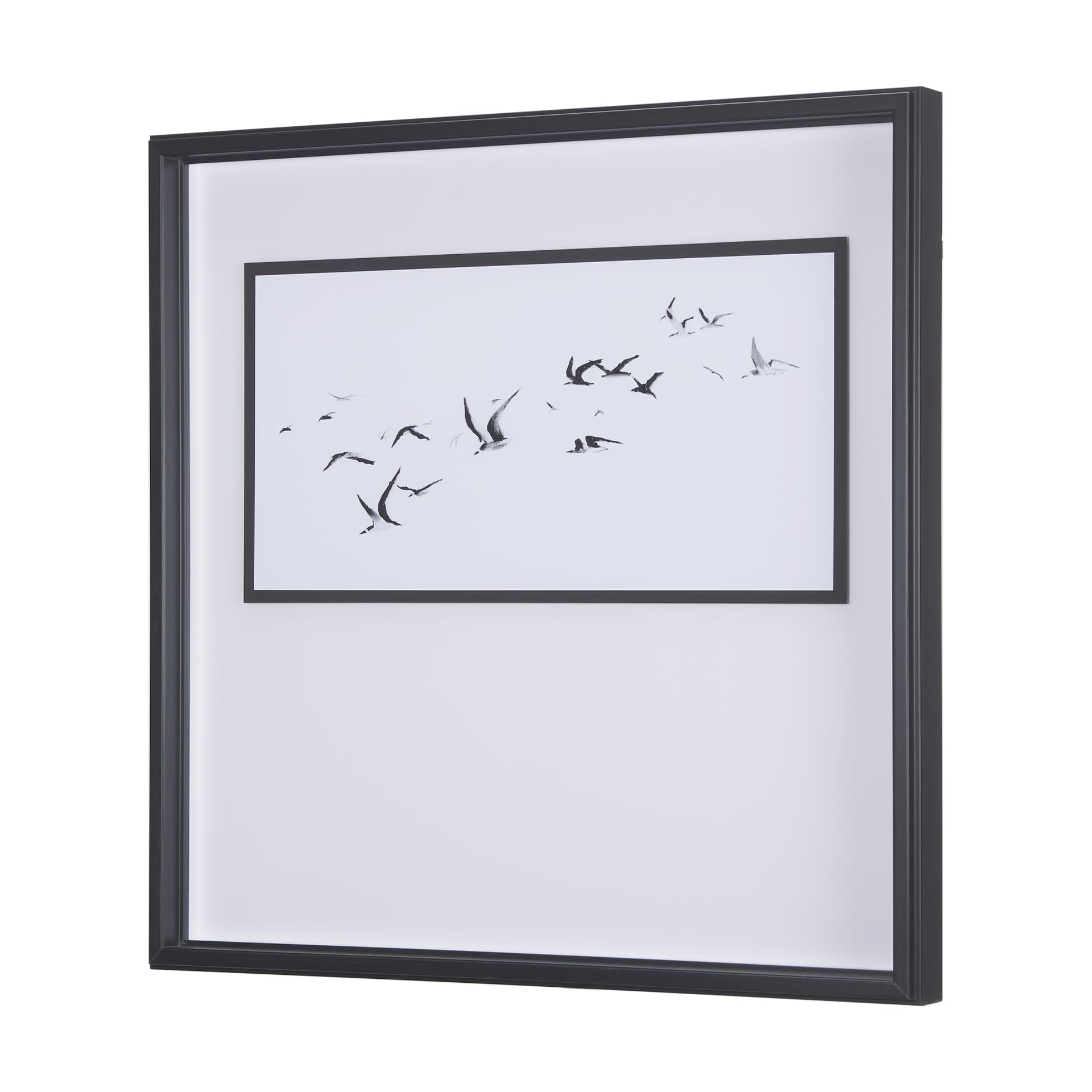 Fly Away by Mercana Studio a Hand Embellished Textured Framed Art Print Matted under Glass — product photograph