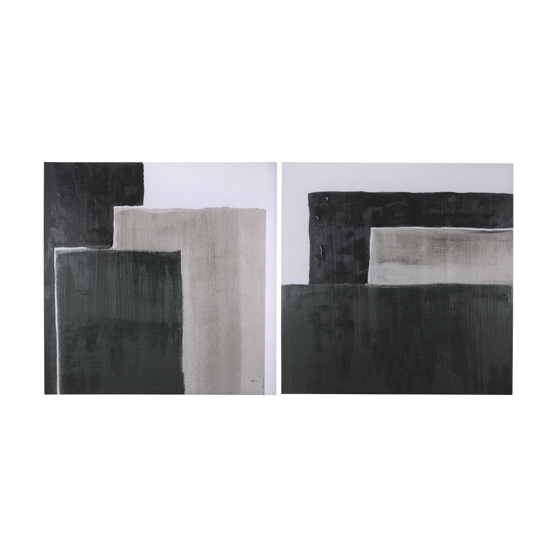 Block II by Mercana Studio a Hand Embellished Textured Canvas — product photograph
