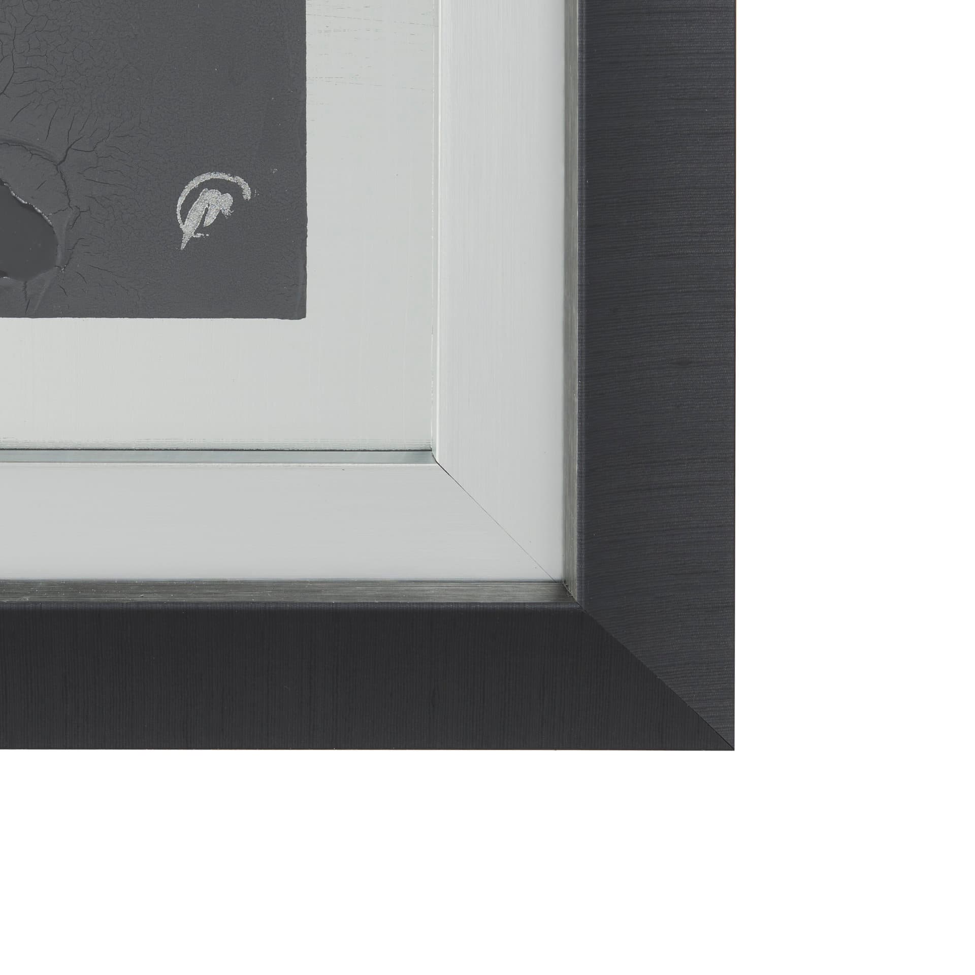 Silver River by Barbara Fleming a Hand Embelished Textured Framed Art Print Matted under Glass — product photograph