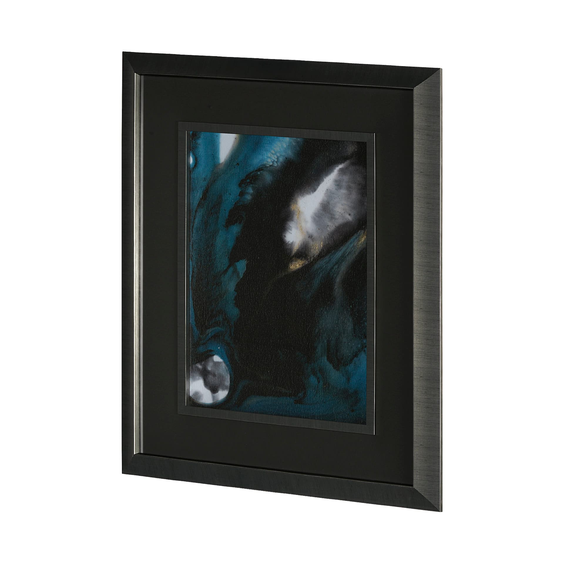 Ocean Currents I by Mercana Studio a Hand Embellished Textured Framed Art Print Matted under Glass — product photograph