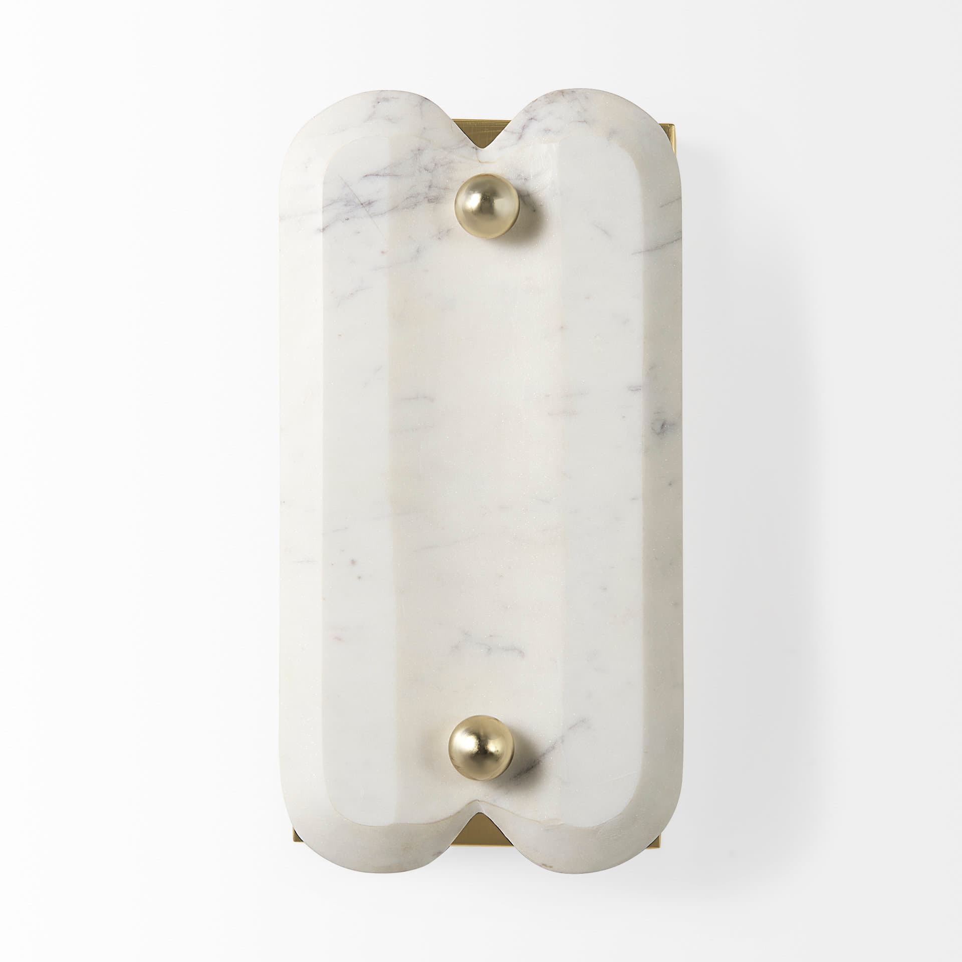 Stein 5L x 6W Gold W/ White Marble Shade Wall Sconce — product photograph