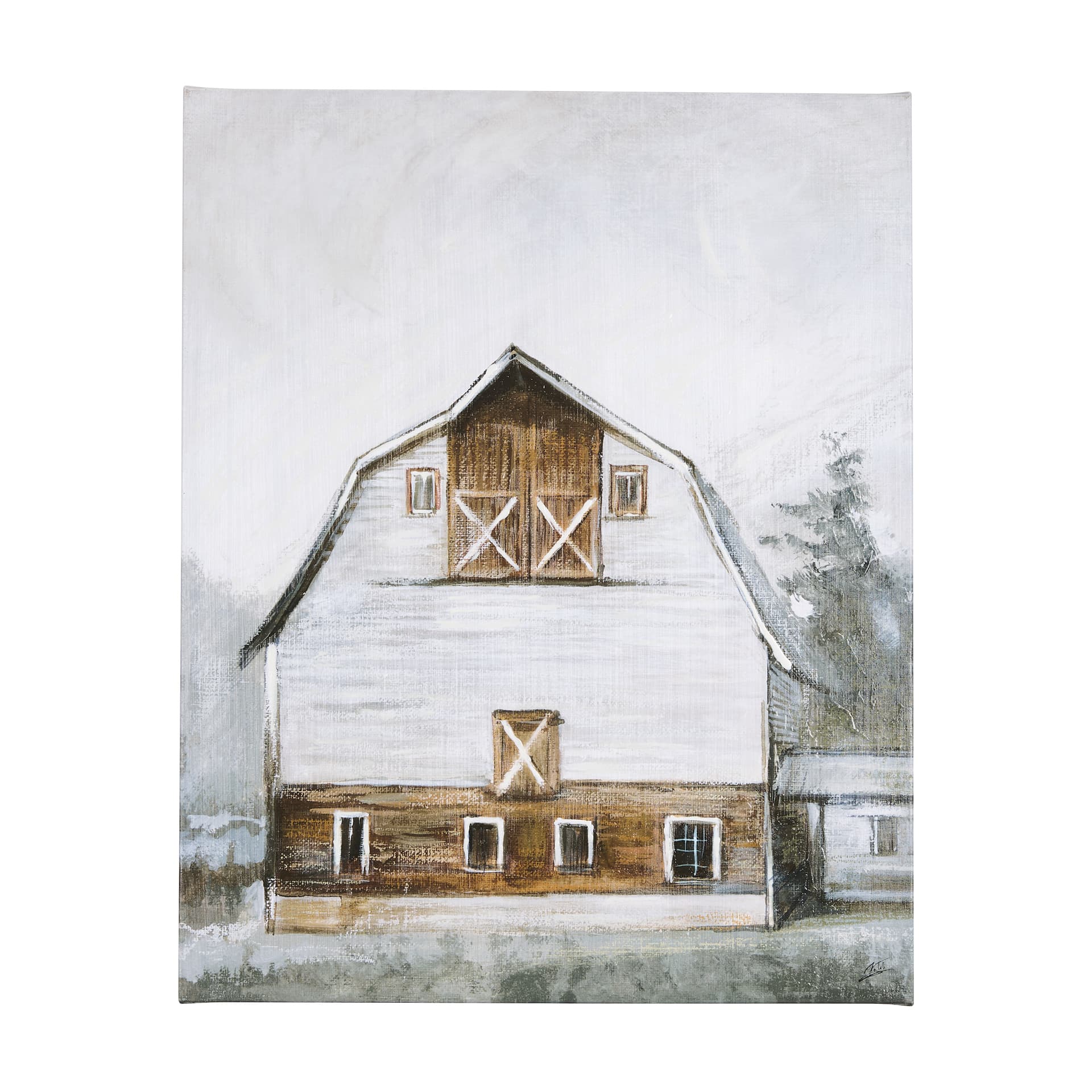 Old Barn II by Mercana Studio a Hand Embellished Textured Canvas — product photograph