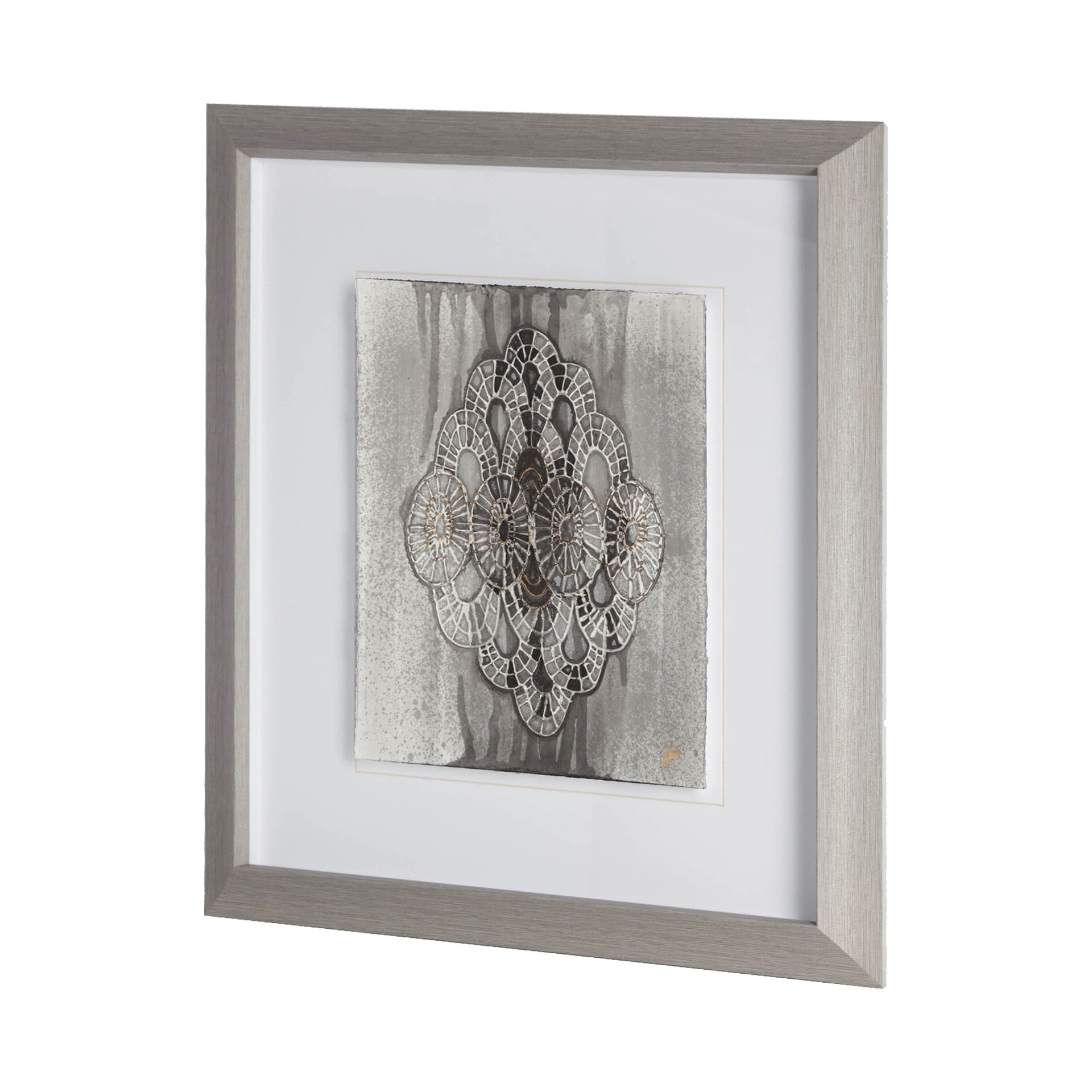 India Pattern II by Studio M a handmade Original Framed Artwork under Glass — product photograph