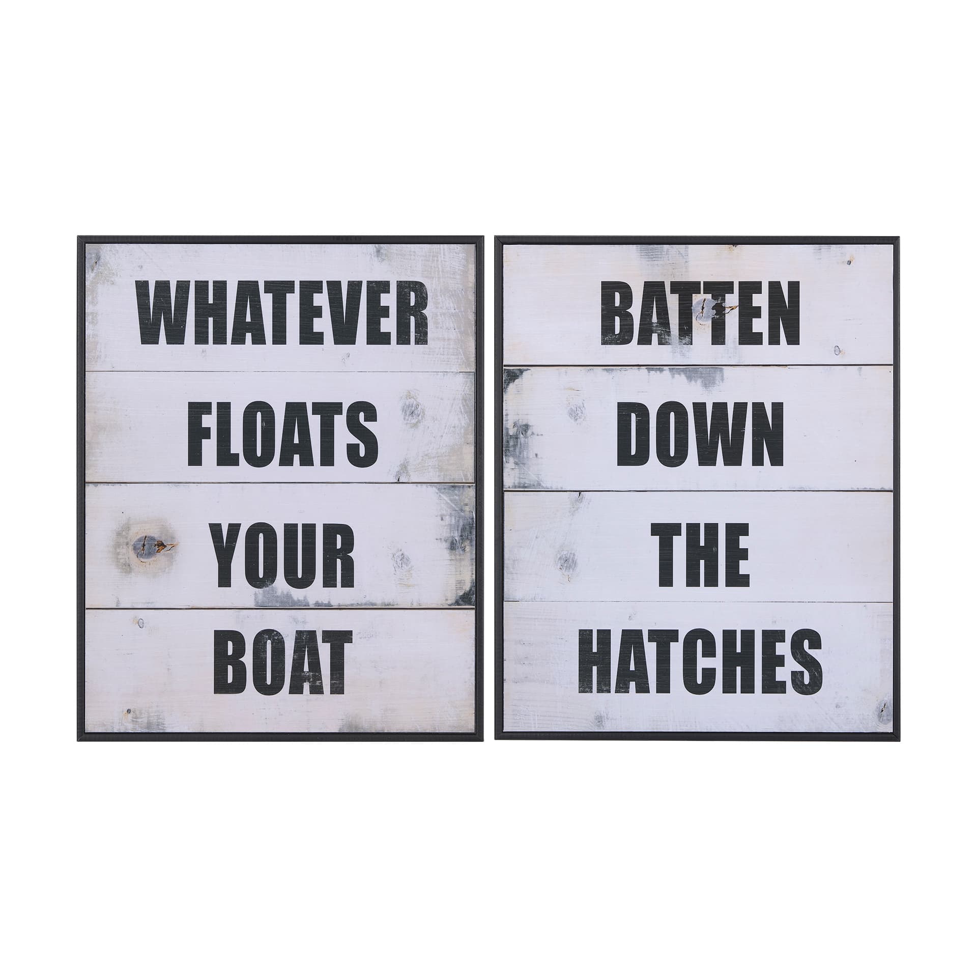 Batten Down The Hatches by Mercana Studio a Hand Embellished Textured Framed Art Print — product photograph