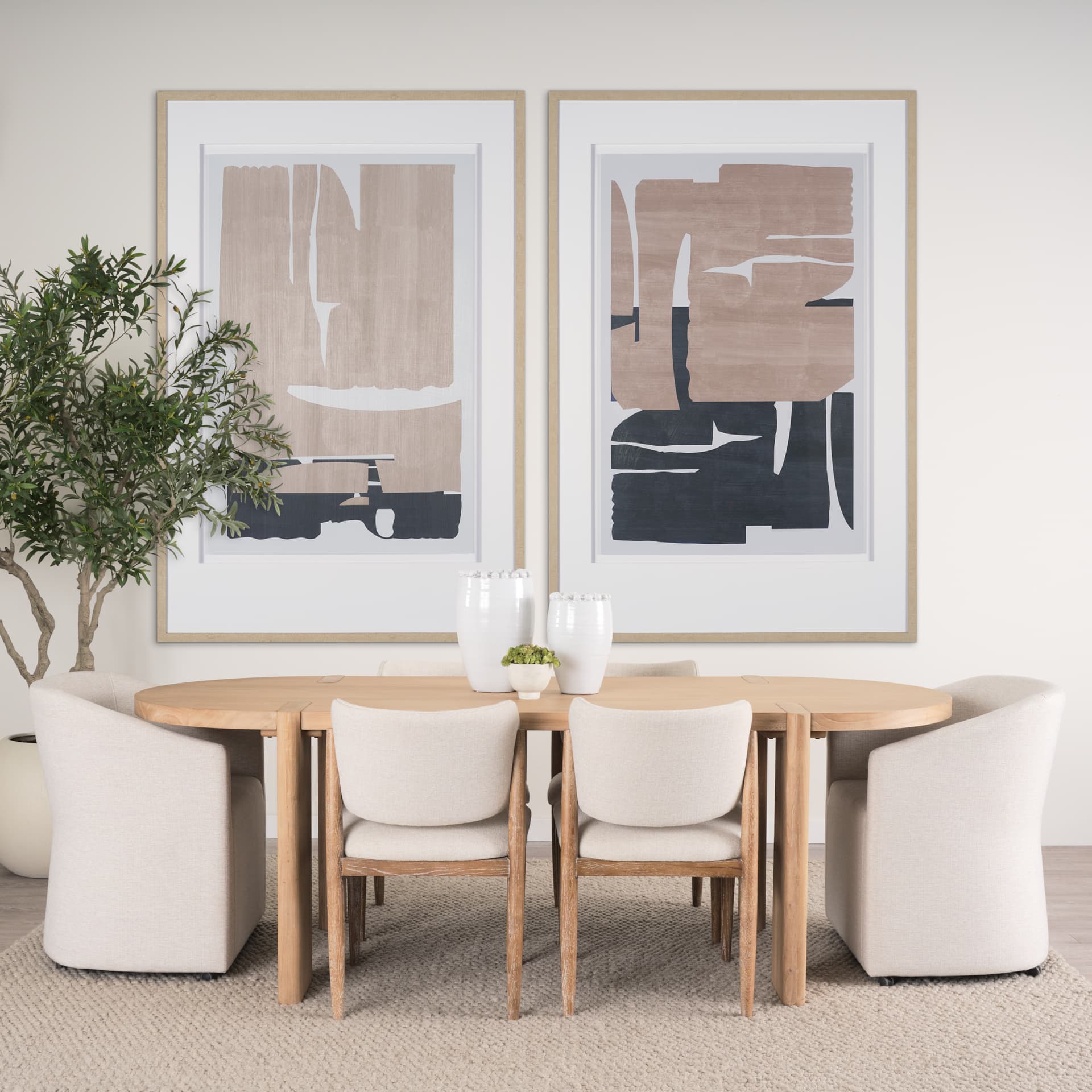 Deep Golden Brown I by Cartissi Textured Framed Artwork Matted under Glass — in a styled room