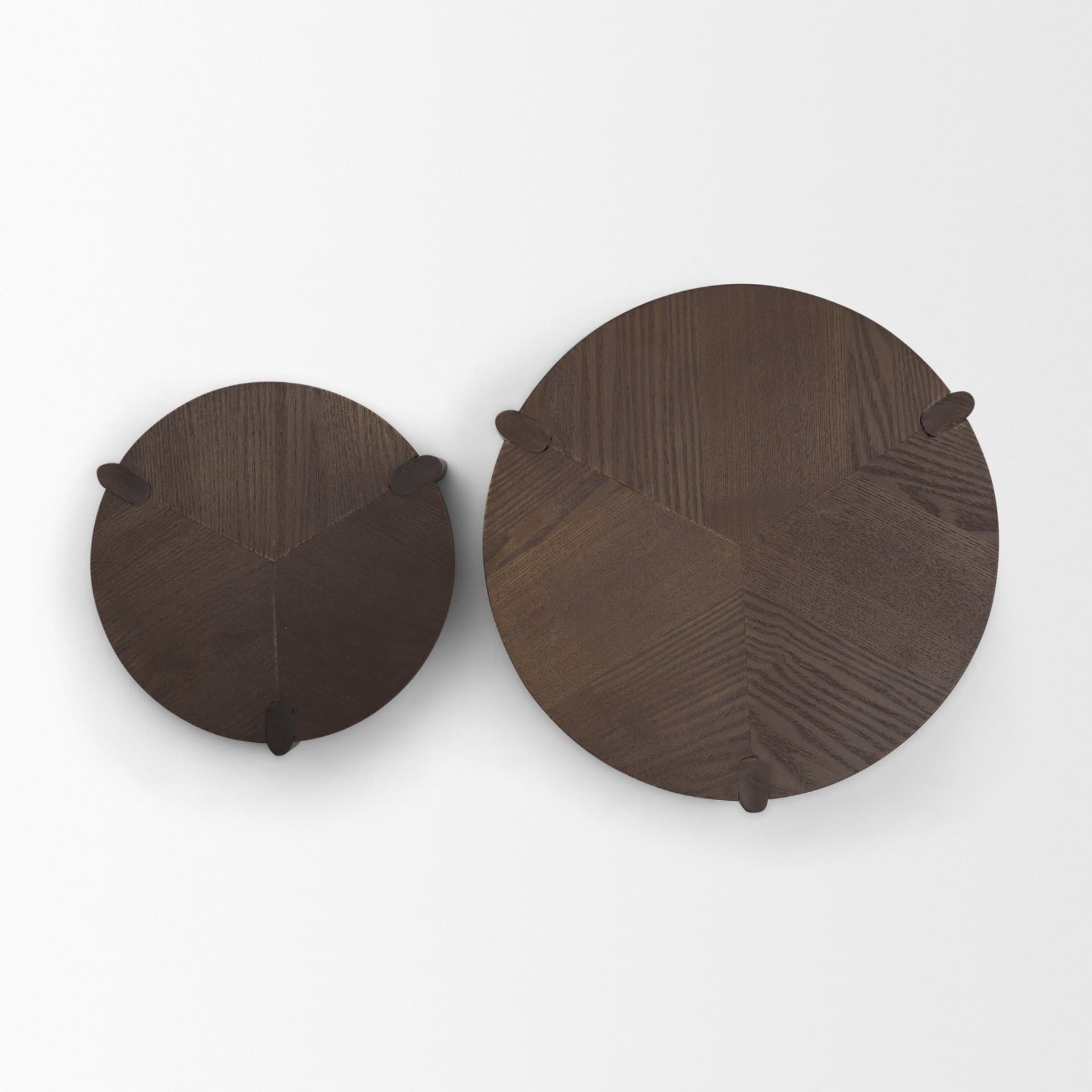 Stow Dark Brown Walnut Wood Risers (Set of 2) — product photograph