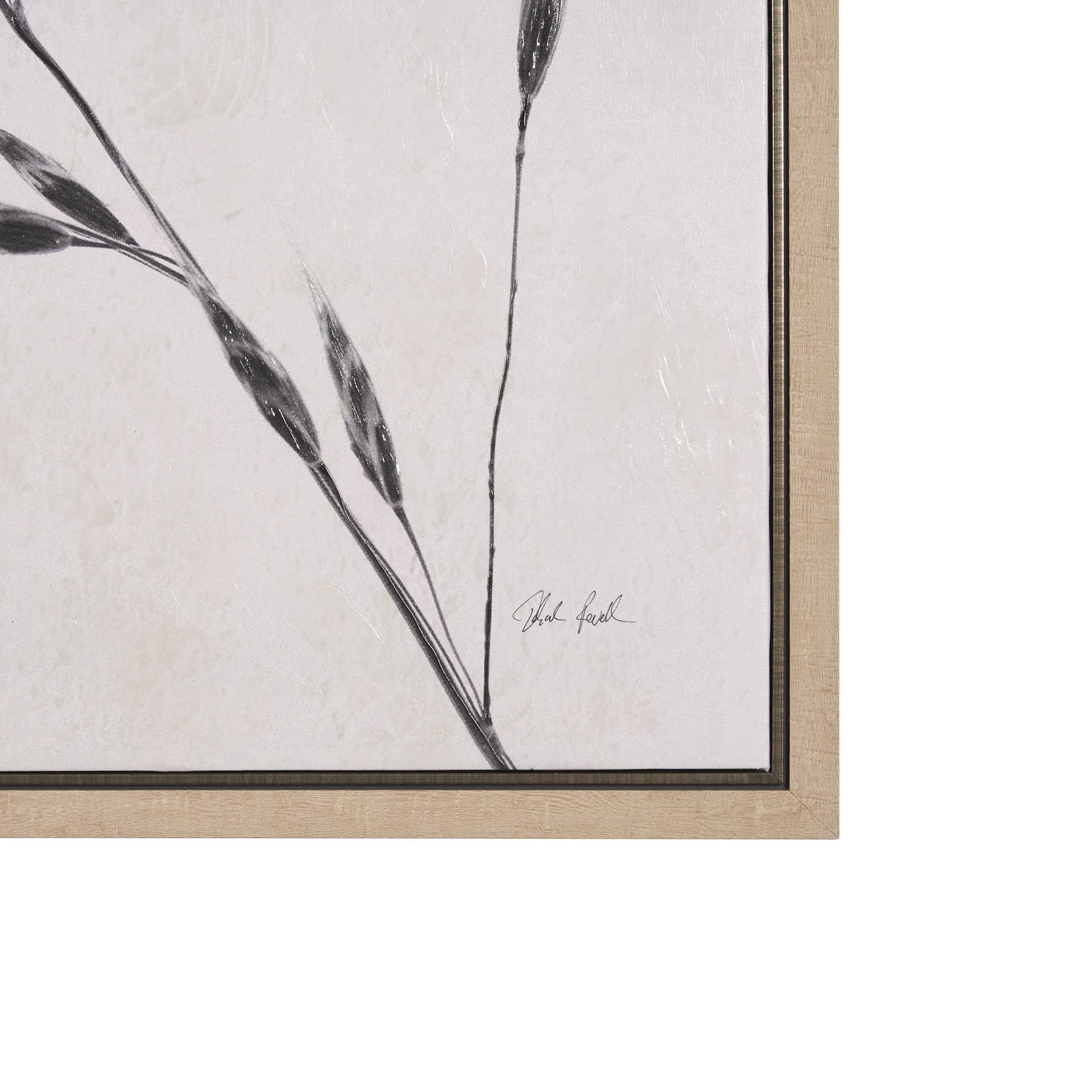 Wheat Grass III by Mercana Studio a Hand Embellished Textured Framed Canvas — product photograph