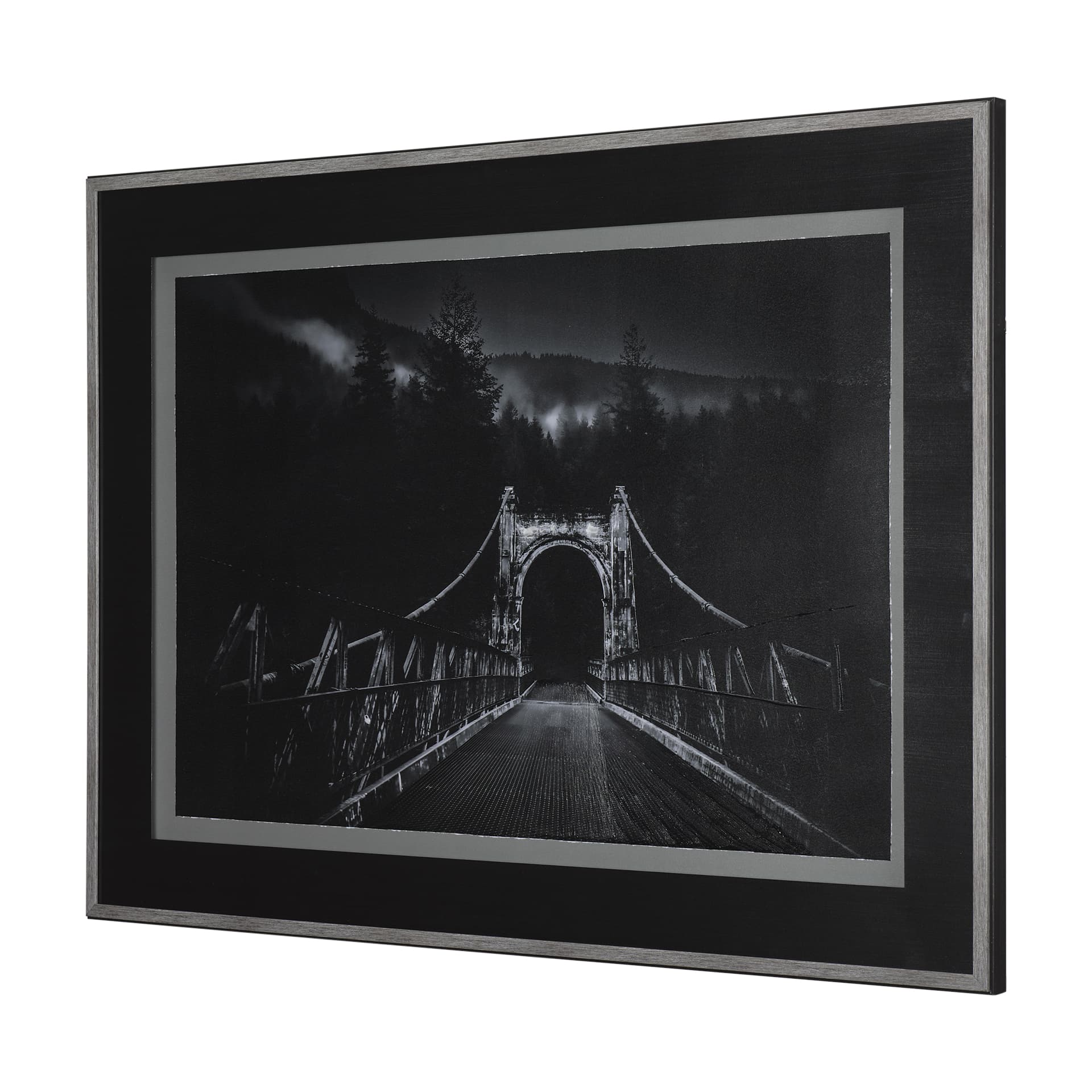 Alexandra Bridge by Chad Mackay a Hand Embellished Textured Framed Photo Art Print Matted under Glas — product photograph