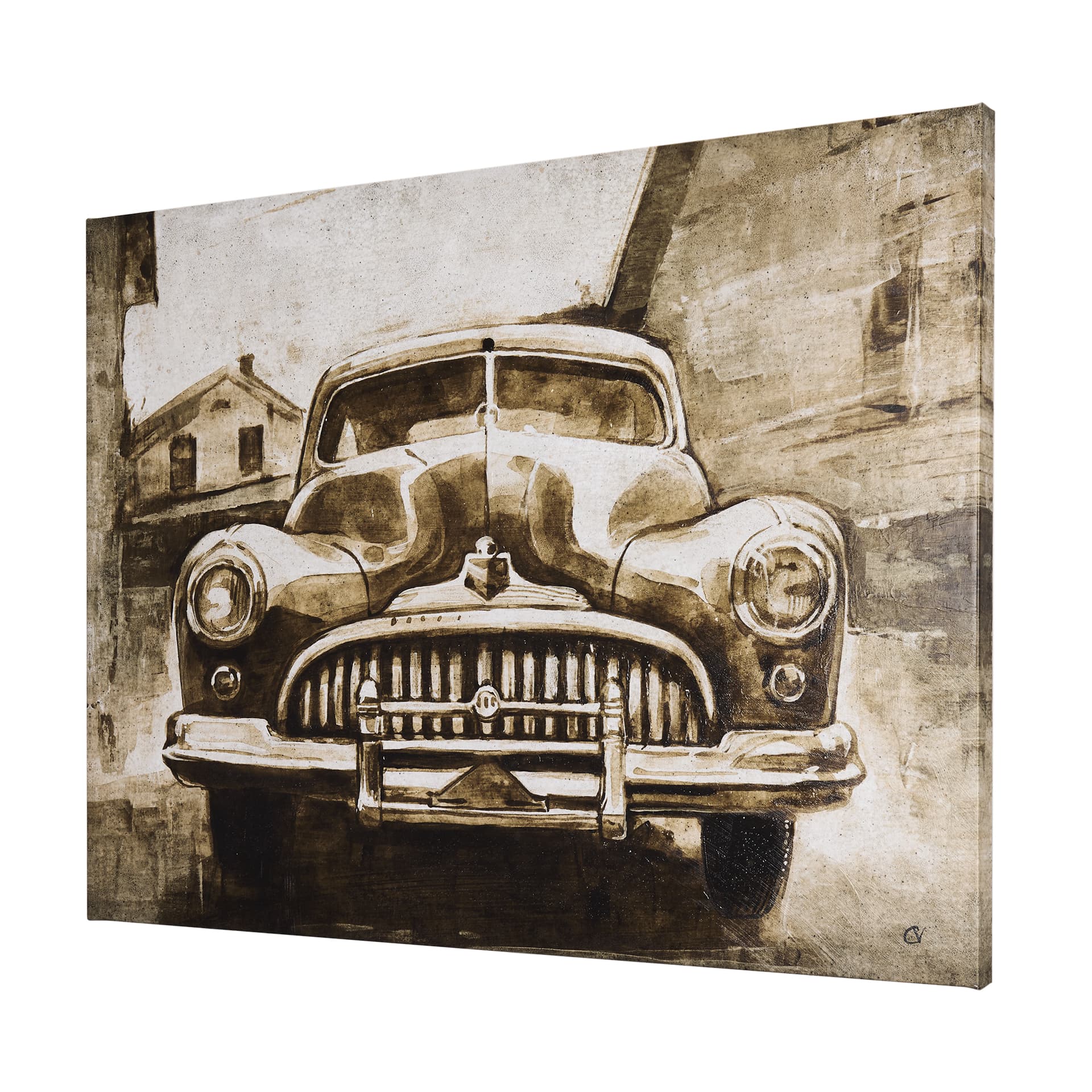 Vintage Car Picture III by Mercana Studio a Hand Embellished Textured Canvas — product photograph