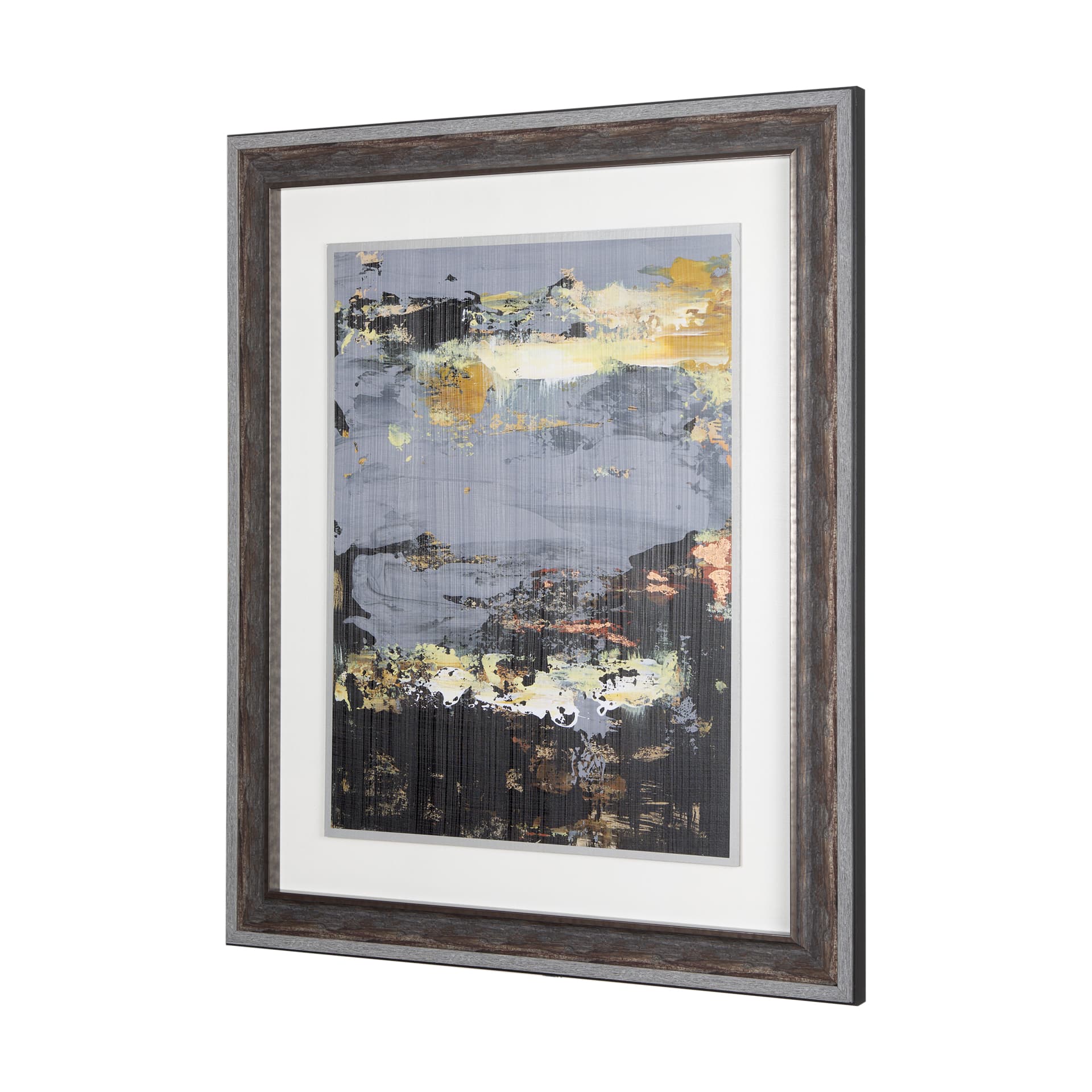 Silver and gold Inspiration I by Mercana Studio a Hand Embellished Textured Framed Art Print — product photograph